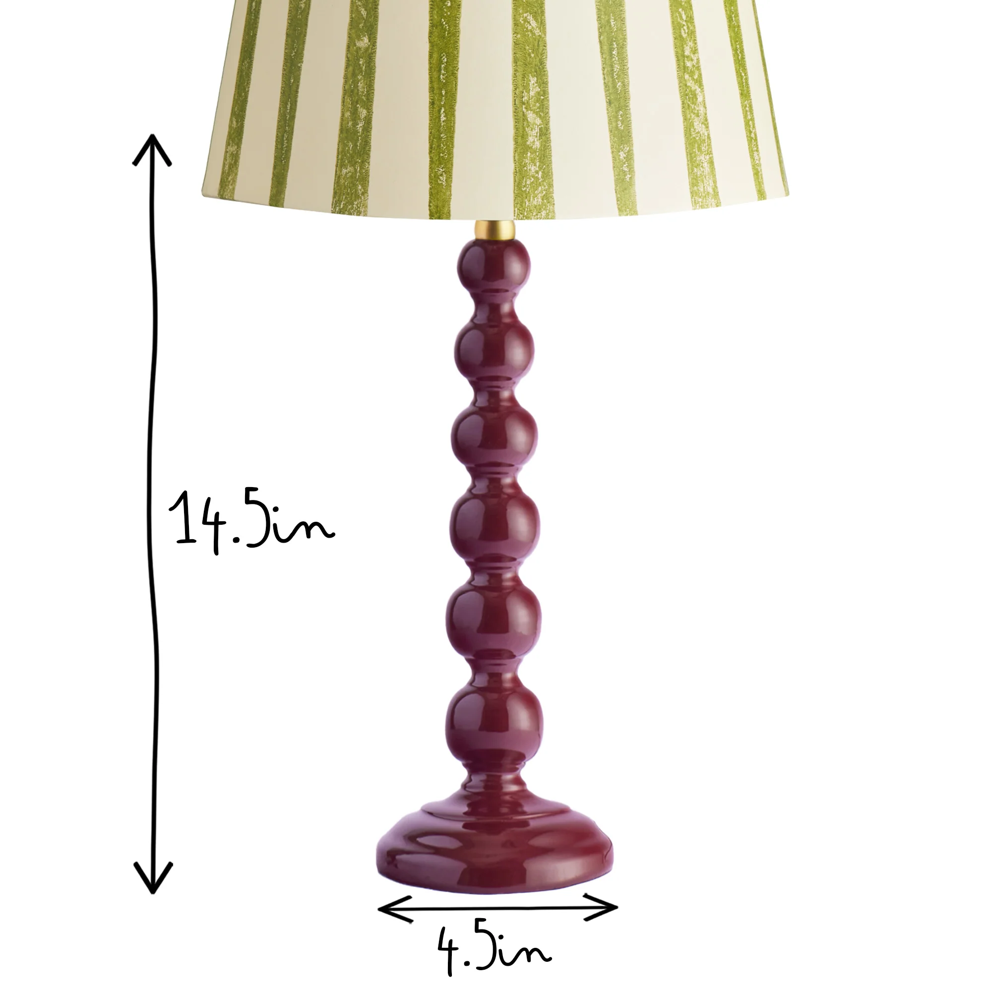 Lillee table lamp in burgundy - Image 8