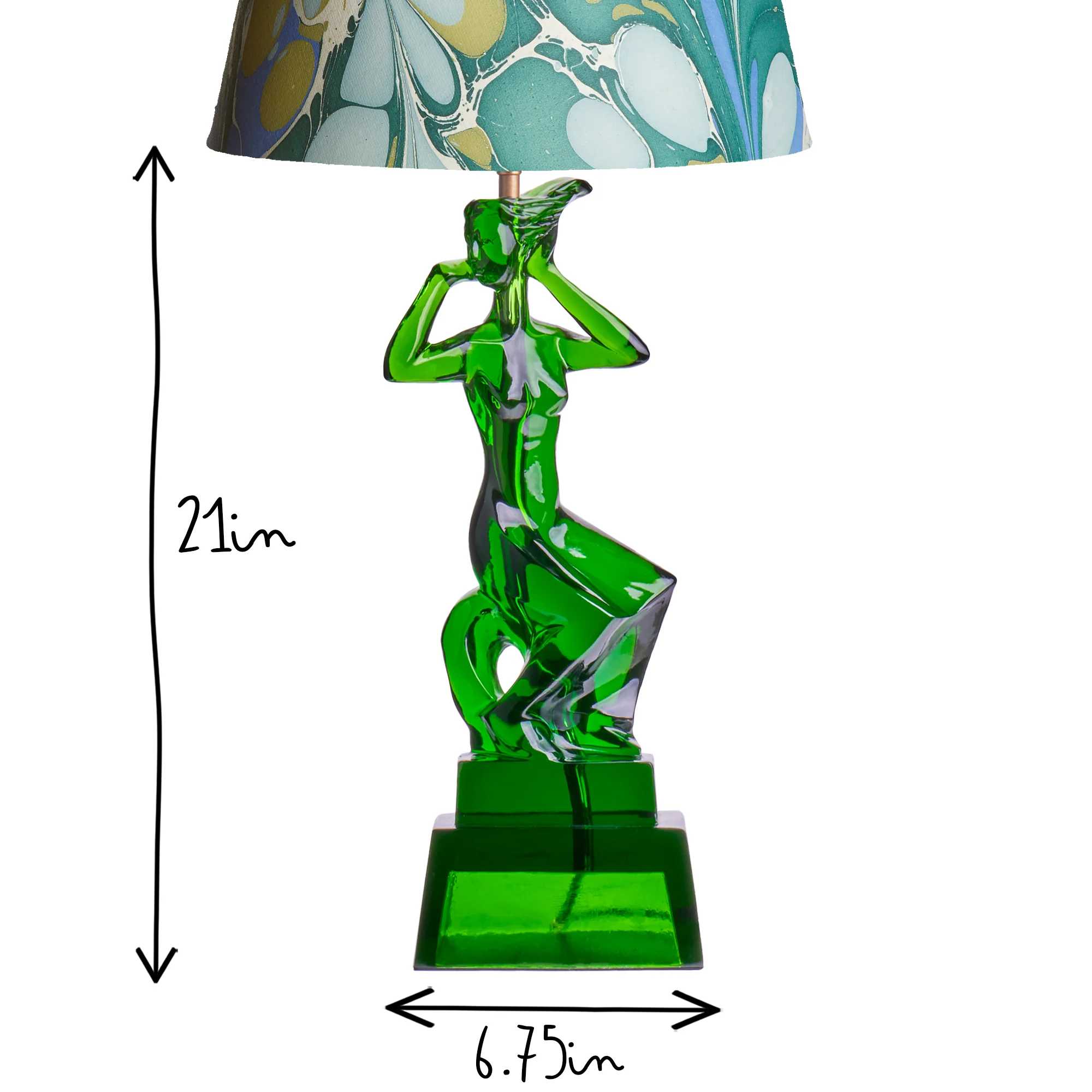 Louise table lamp in green - Image 8