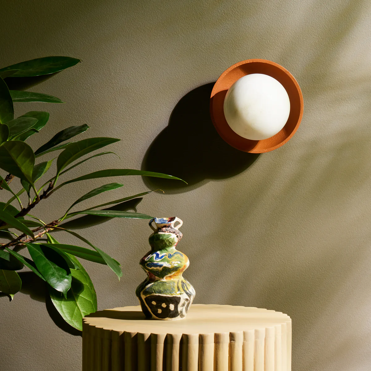 Luna wall sconce in terracotta finish by Matthew Williamson - Image 3