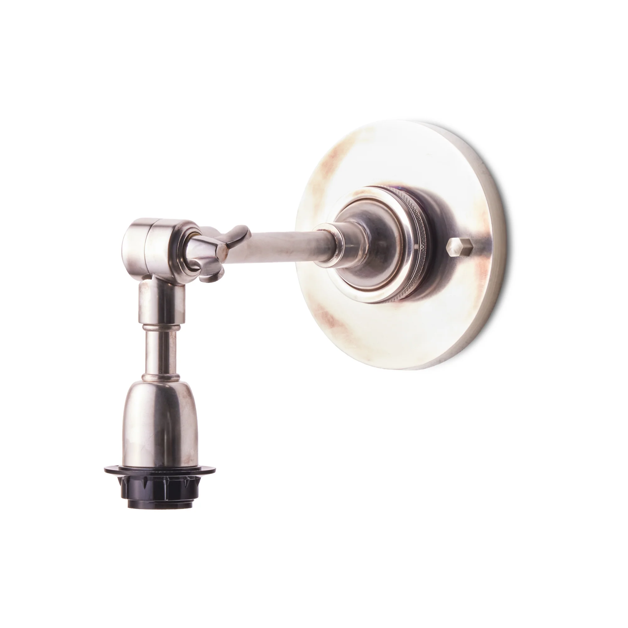 Mumford wall fixture in antiqued silver