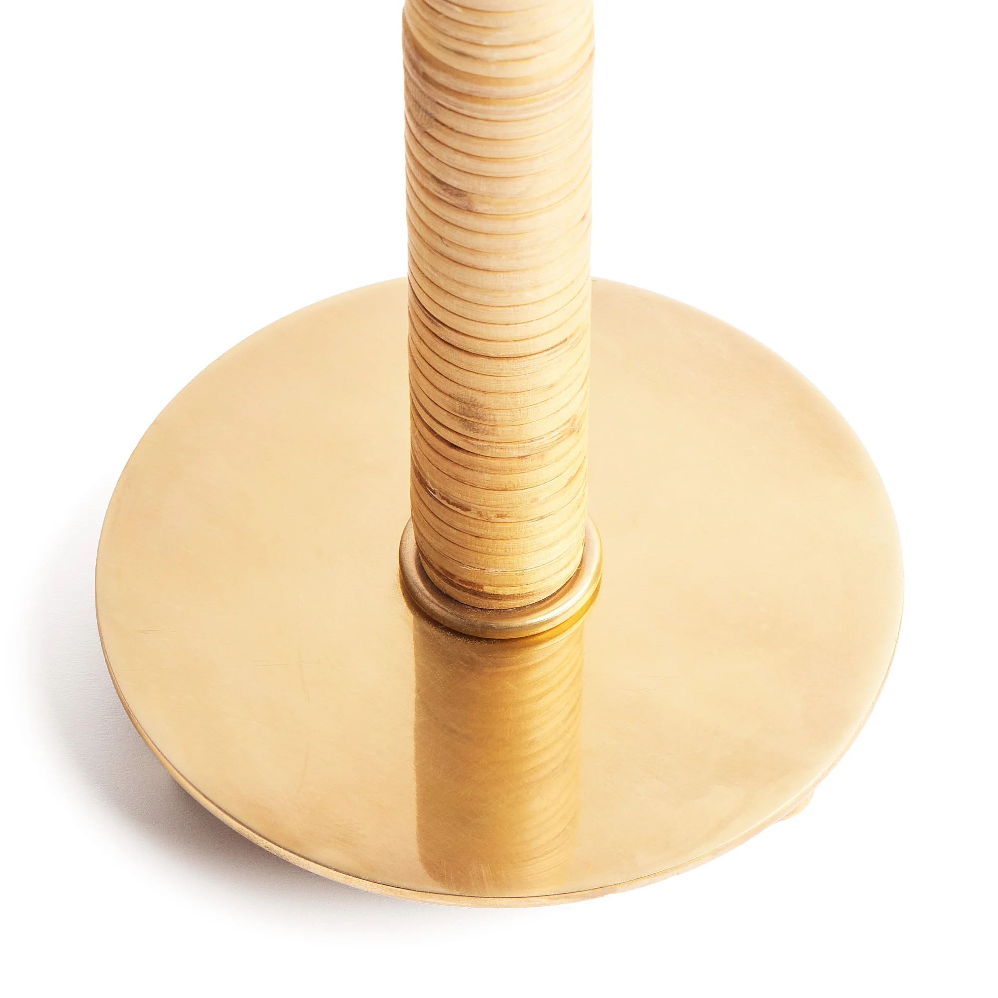 Piaf cordless table lamp in brass and wrapped cane - Image 6