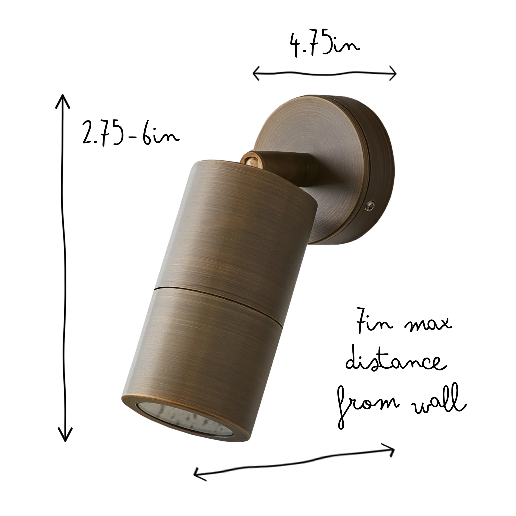 Portreath adjustable pillar light in bronze - Image 4