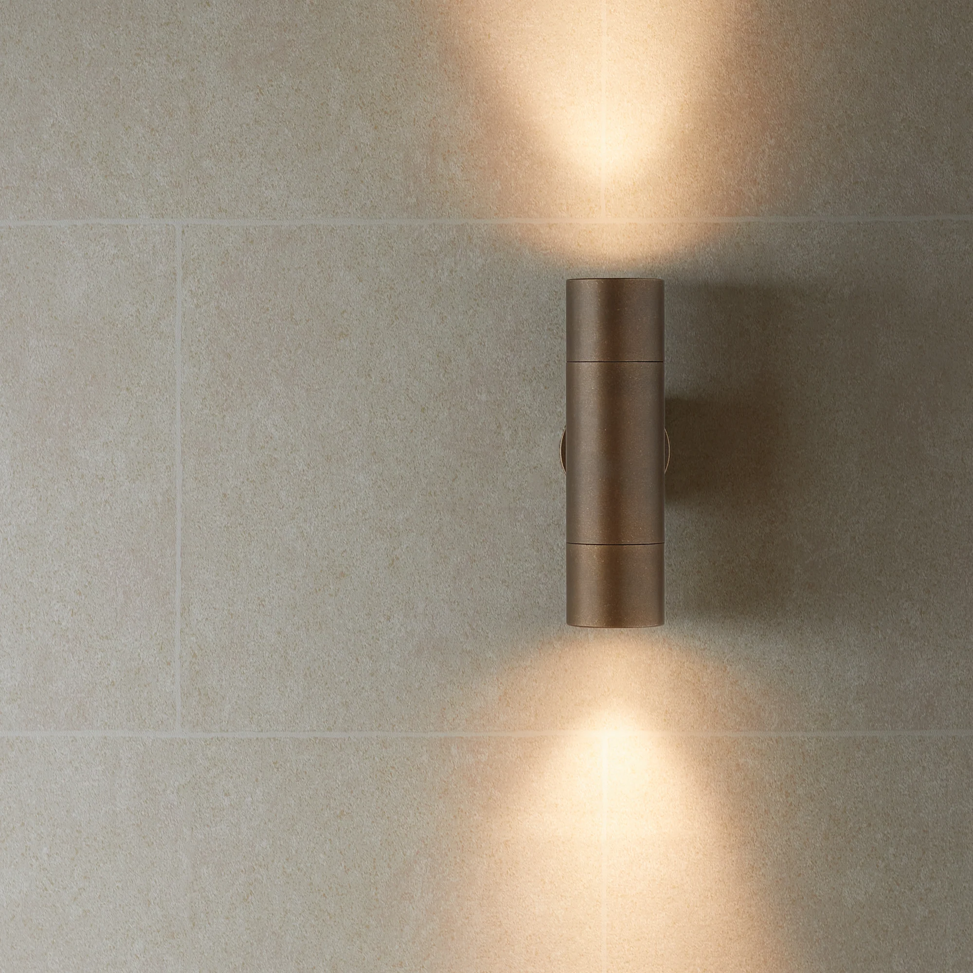 Portreath up and down pillar light in antiqued brass - Image 7