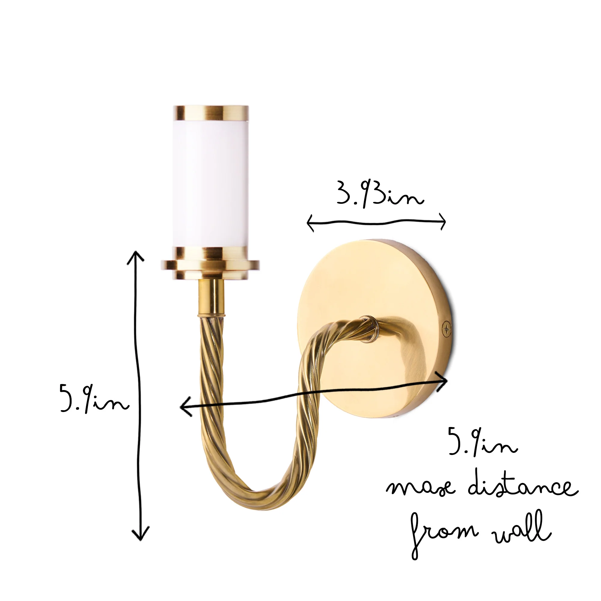 Quingo cordless wall fixture in brass - Image 7