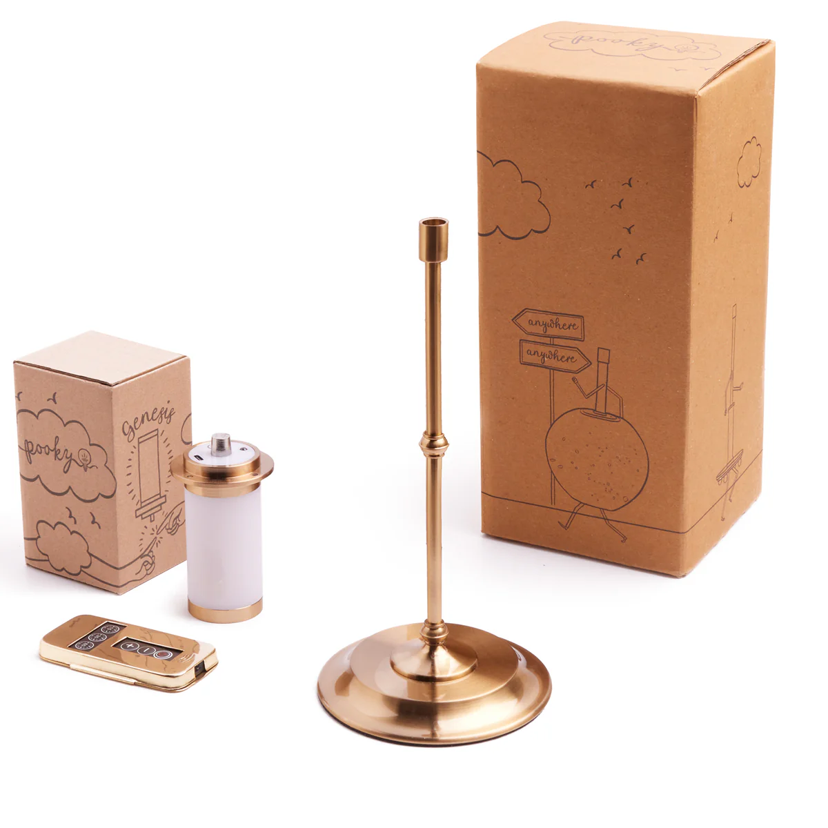 Reed cordless table lamp in brass - Image 11