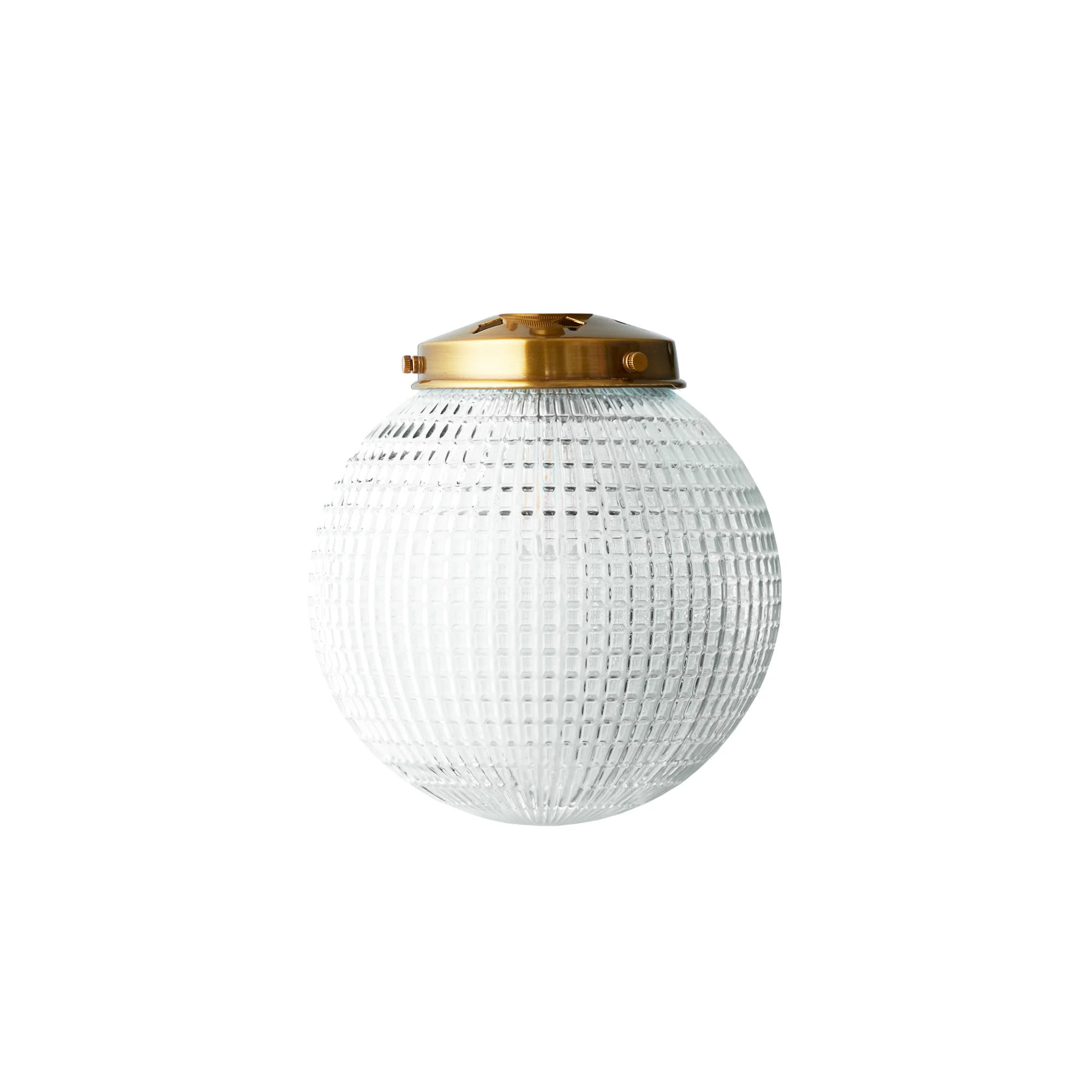 Regular Espere pendant shade in clear waffle glass