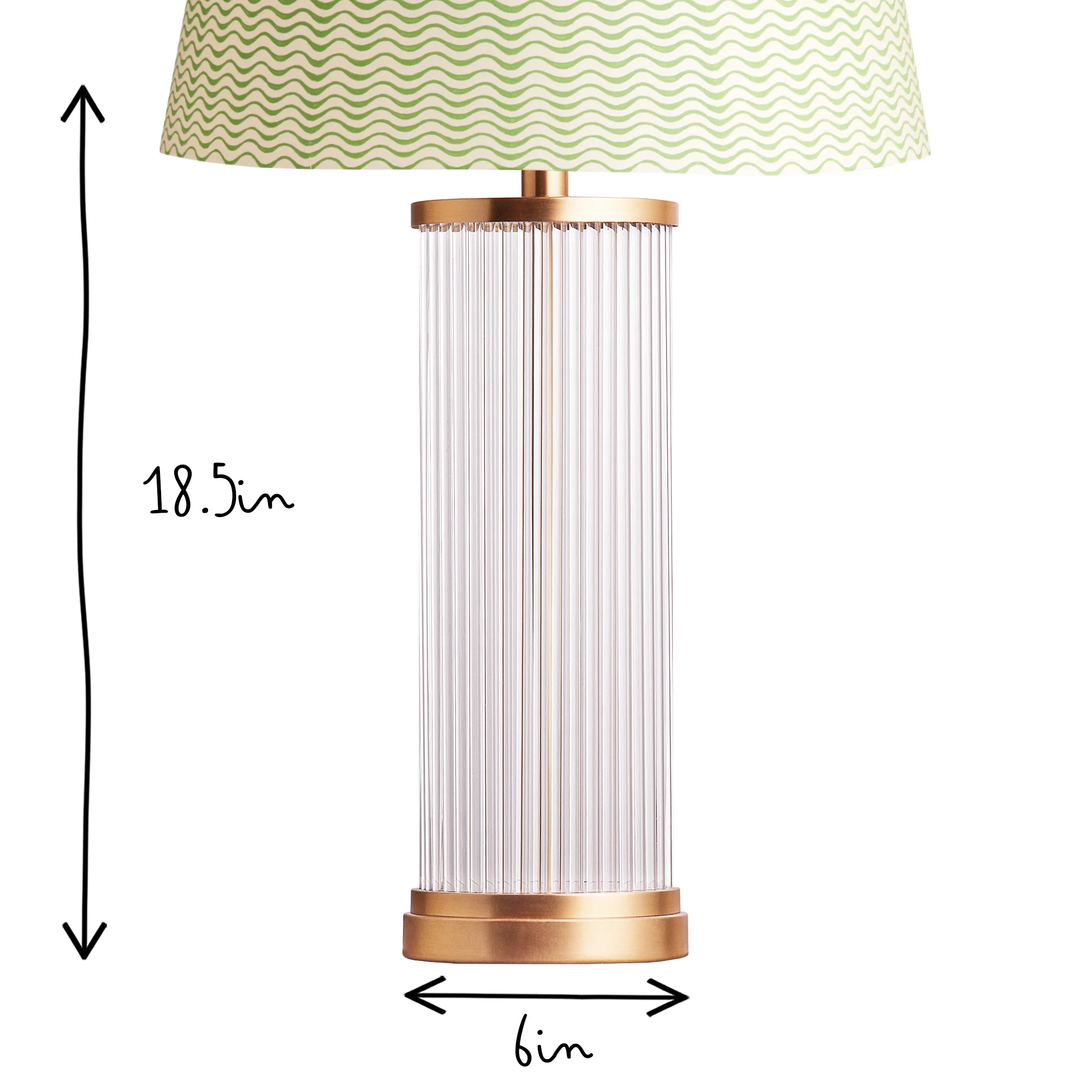 Roddy table lamp in antiqued brass with glass rods - Image 7