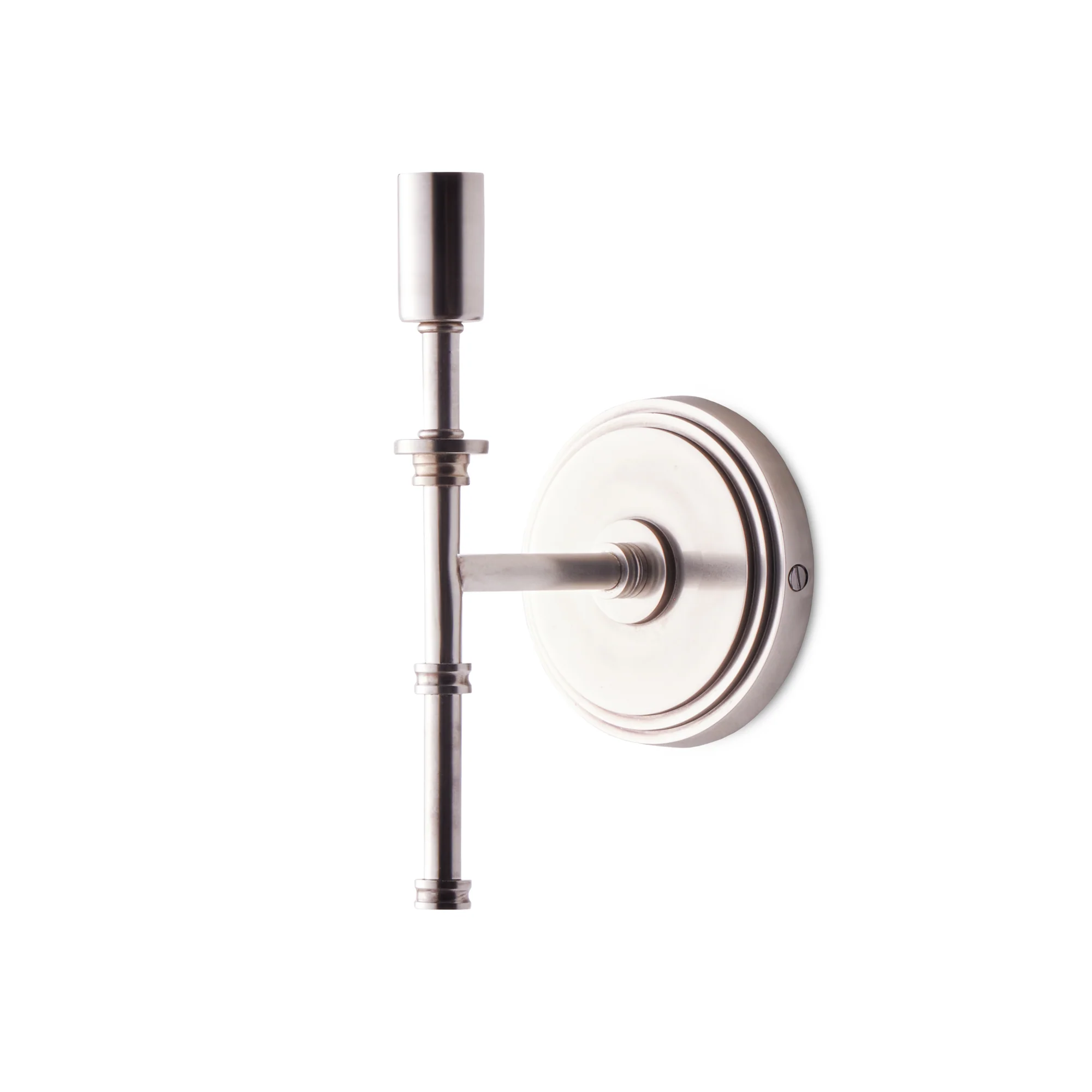 Single chukka wall fixture in antiqued silver