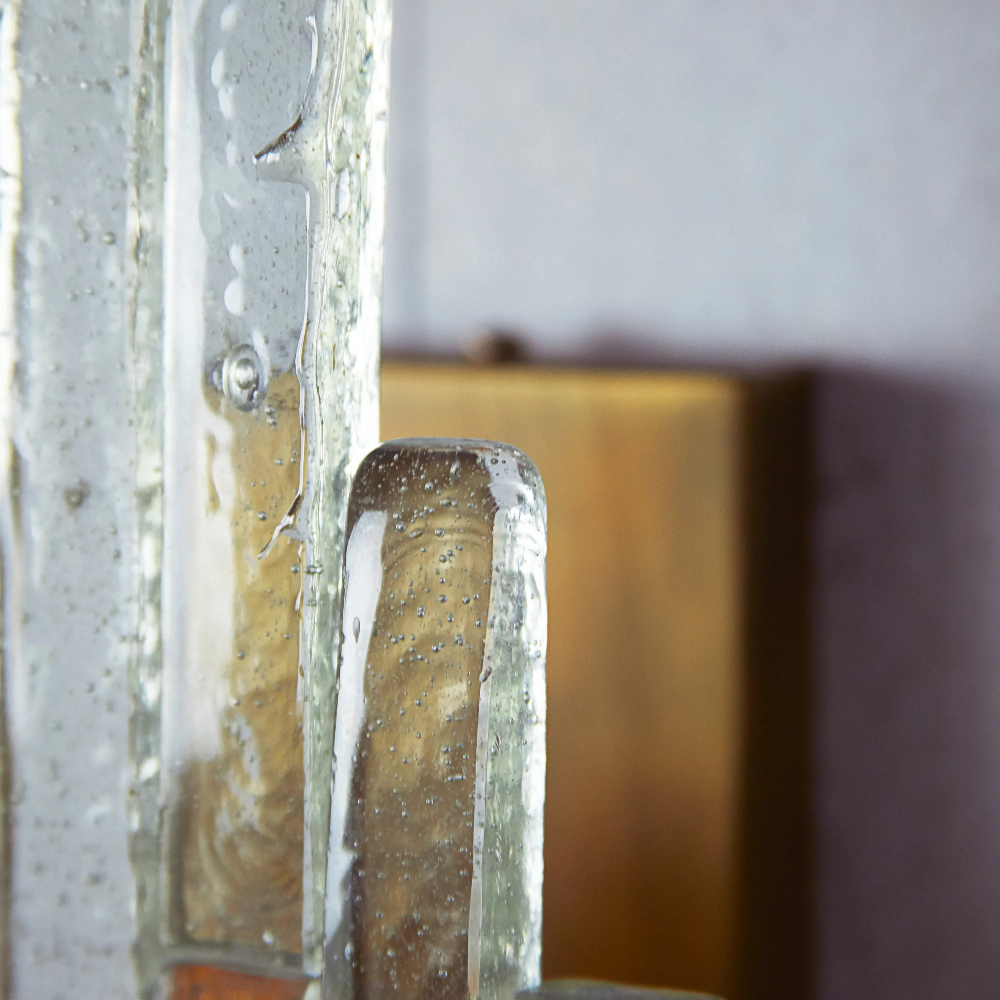 Skystar wall sconce with stepped clear recycled glass strips - Image 10