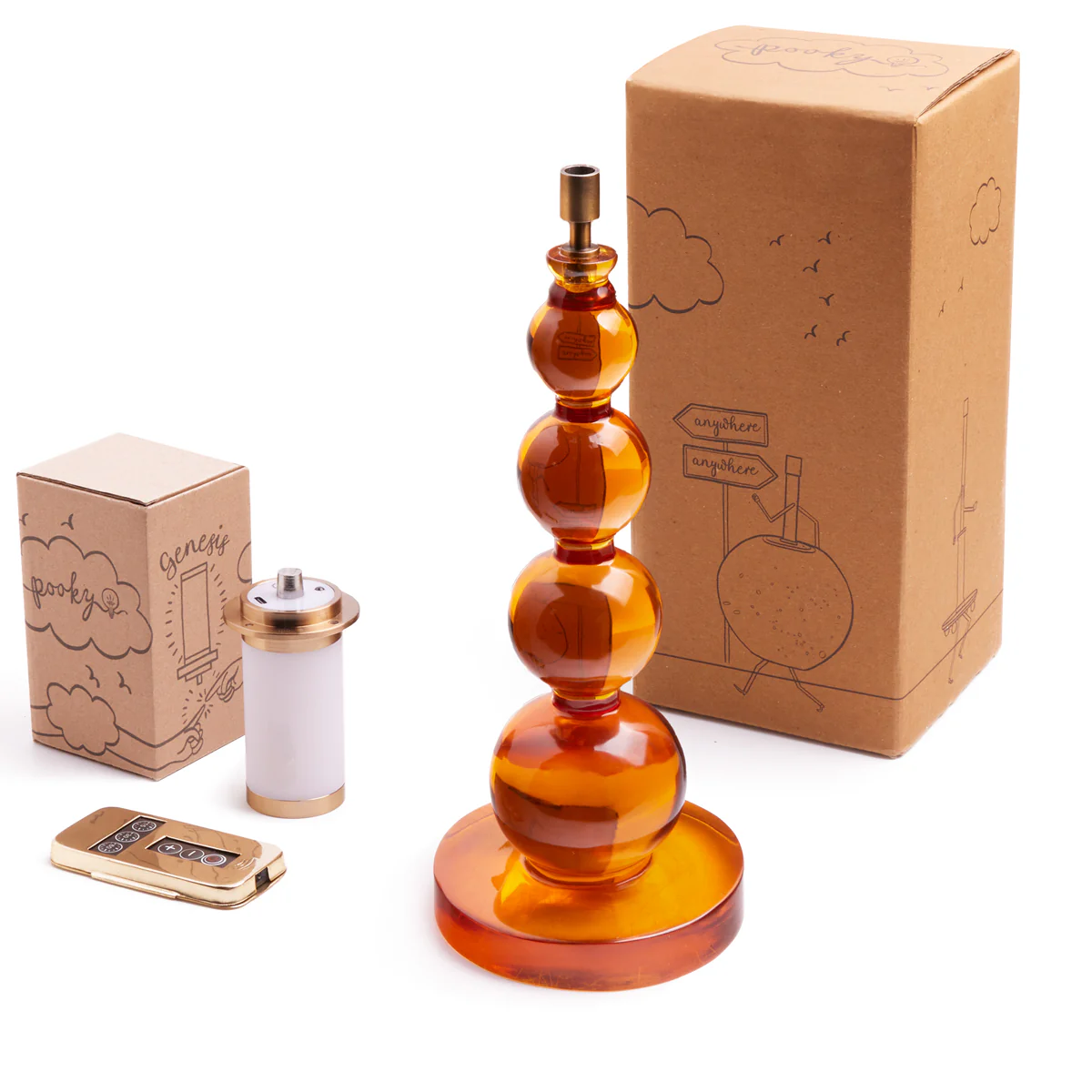 Smaller Aurora cordless table lamp in amber - Image 11