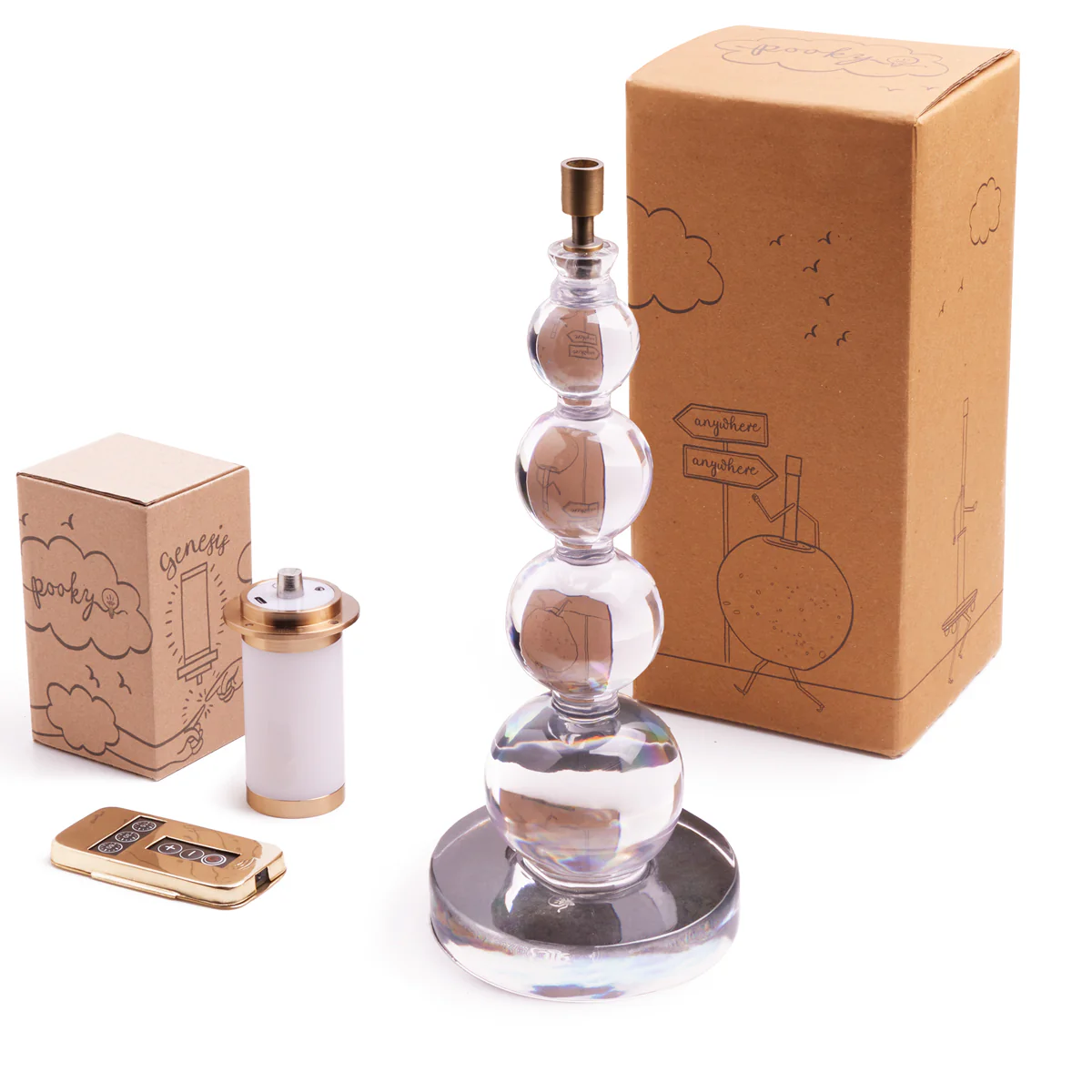Smaller Aurora cordless table lamp in clear - Image 11