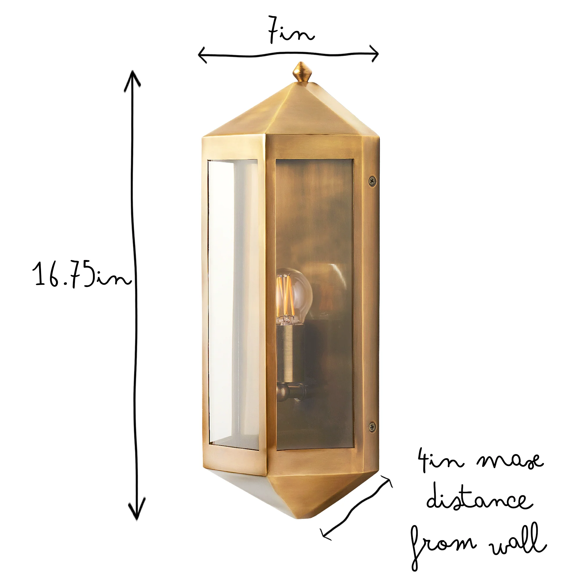Smaller Cromer wall sconce antique brass - Image 9