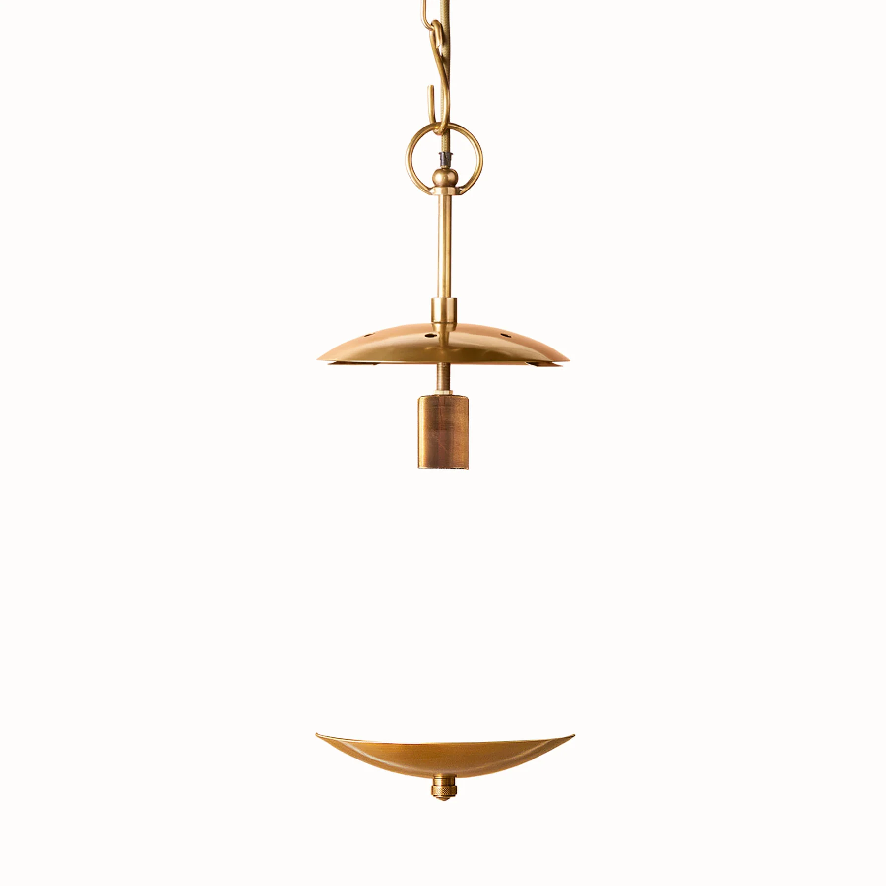 Smaller Holophane pendant light in clear glass - Image 9