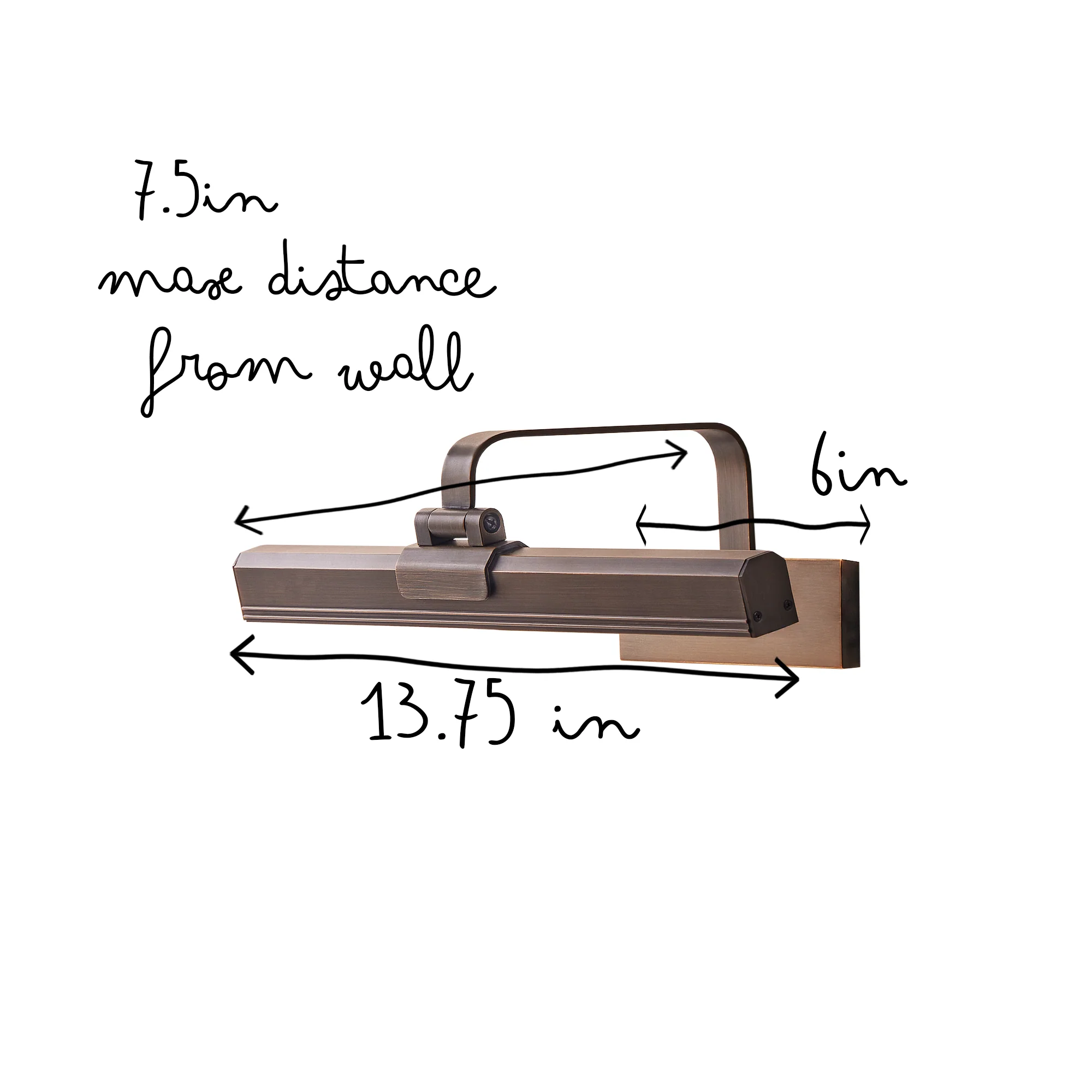 Smaller Marcel cordless picture light in bronze finish - Image 11