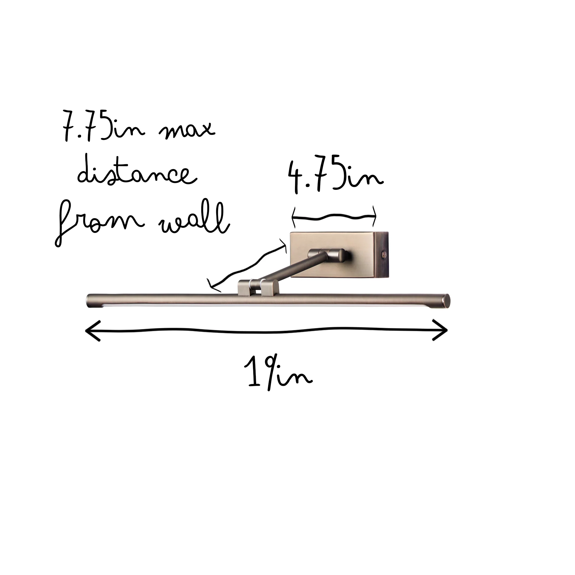 Smaller Milton picture light in bronze - Image 12