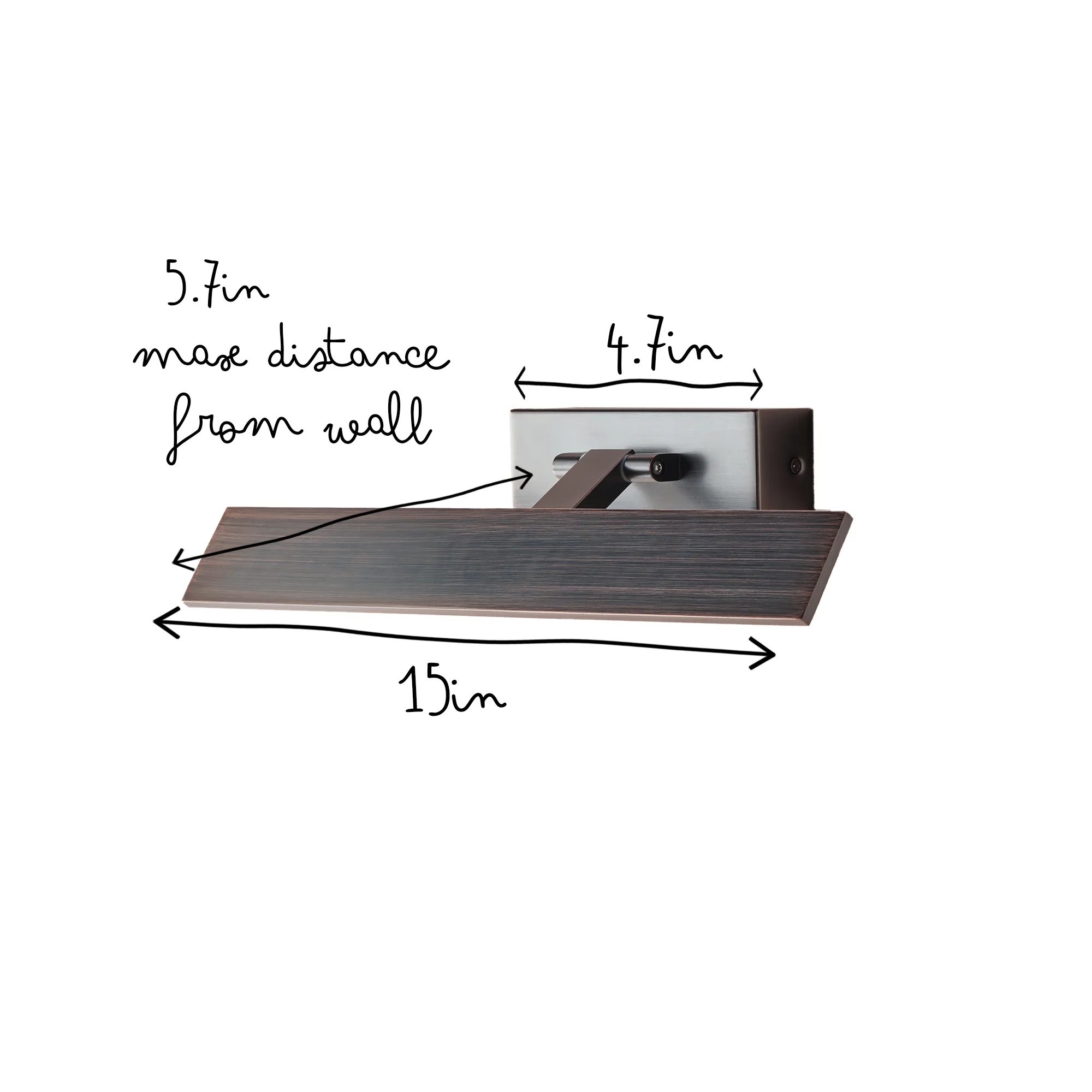 Smaller Pelton picture lights in bronze - Image 10