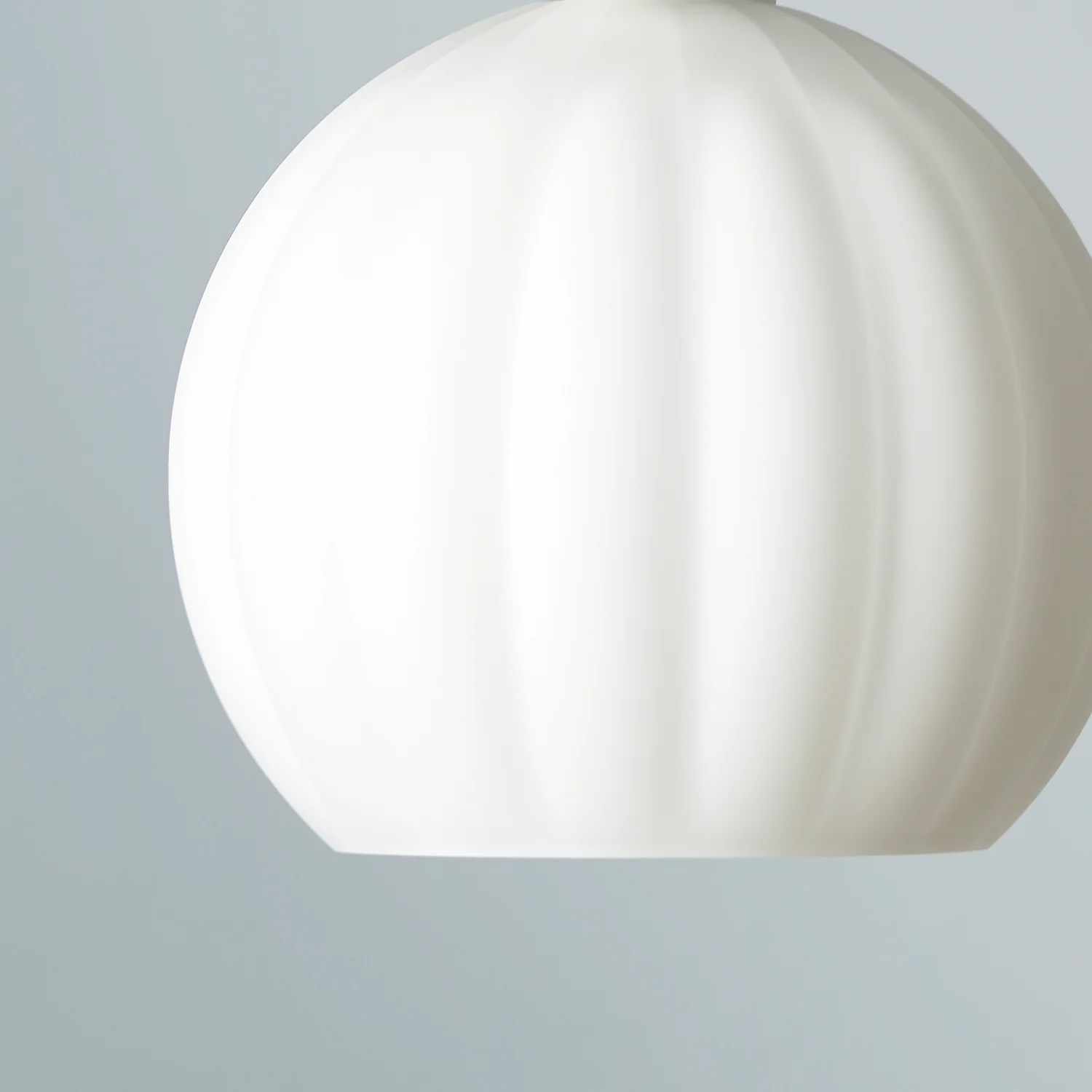 Smaller Pumpkin pendant shade in opaline glass - Image 2