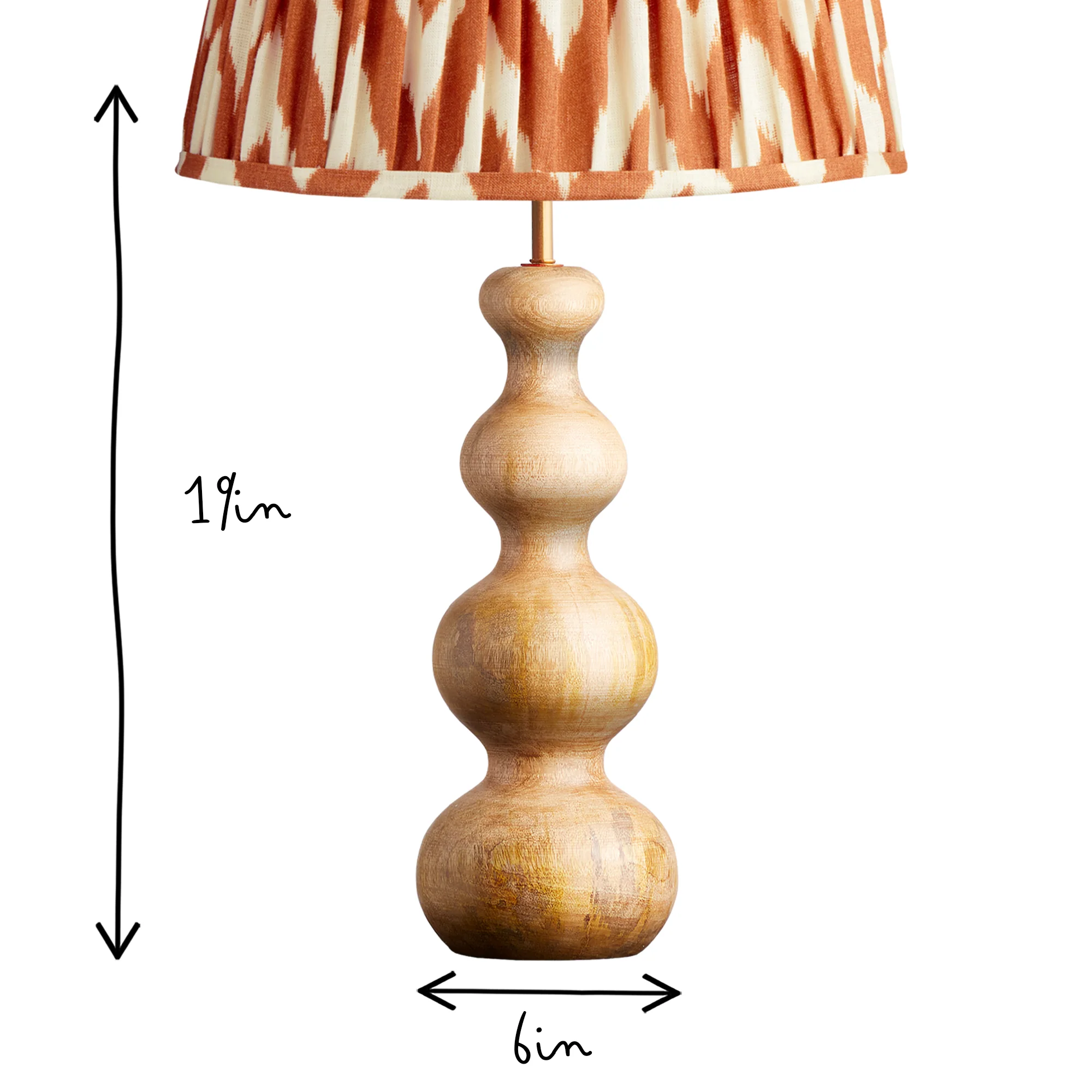 Smaller Wobster table lamp in natural wood - Image 6
