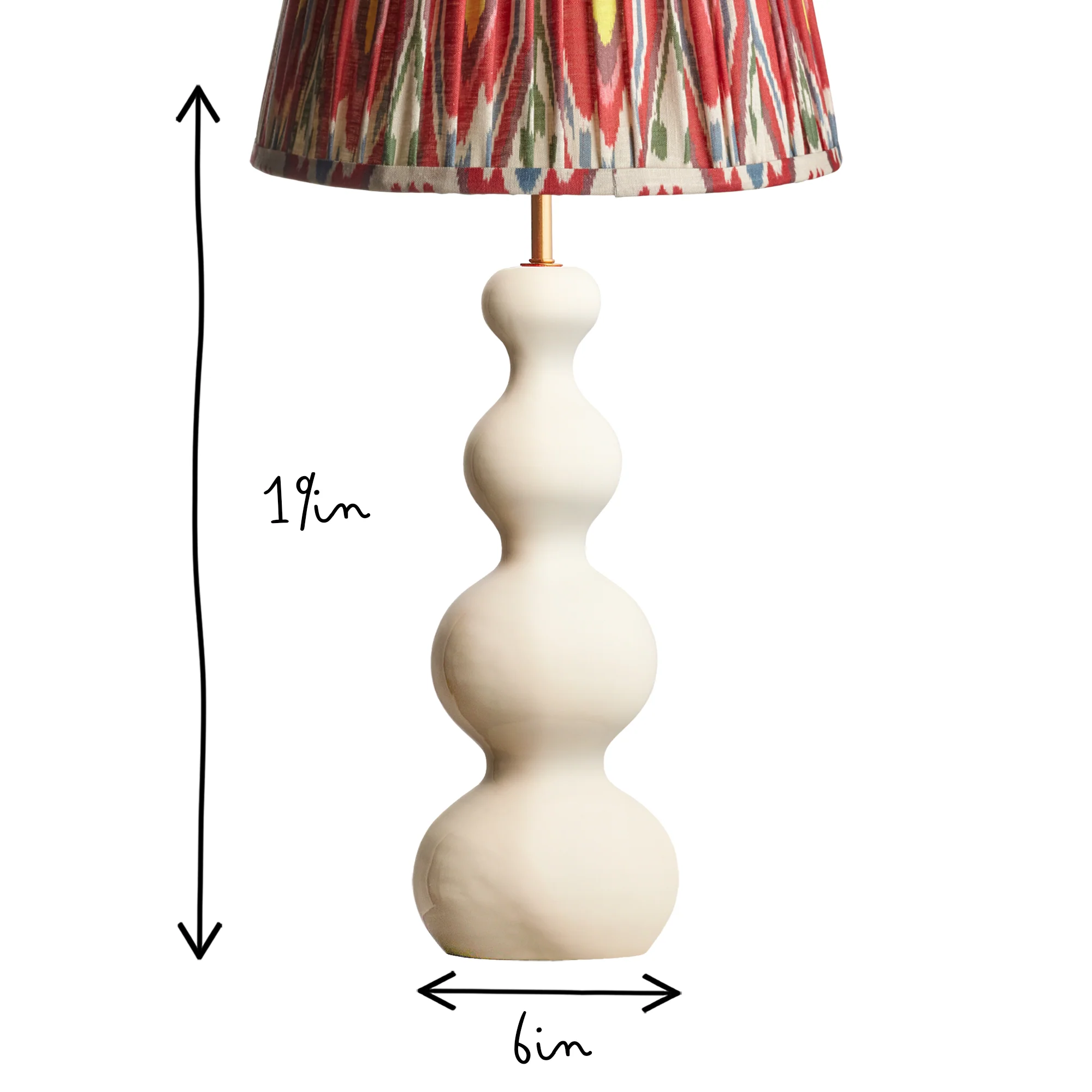 Smaller Wobster table lamp in cream lacquered wood - Image 6