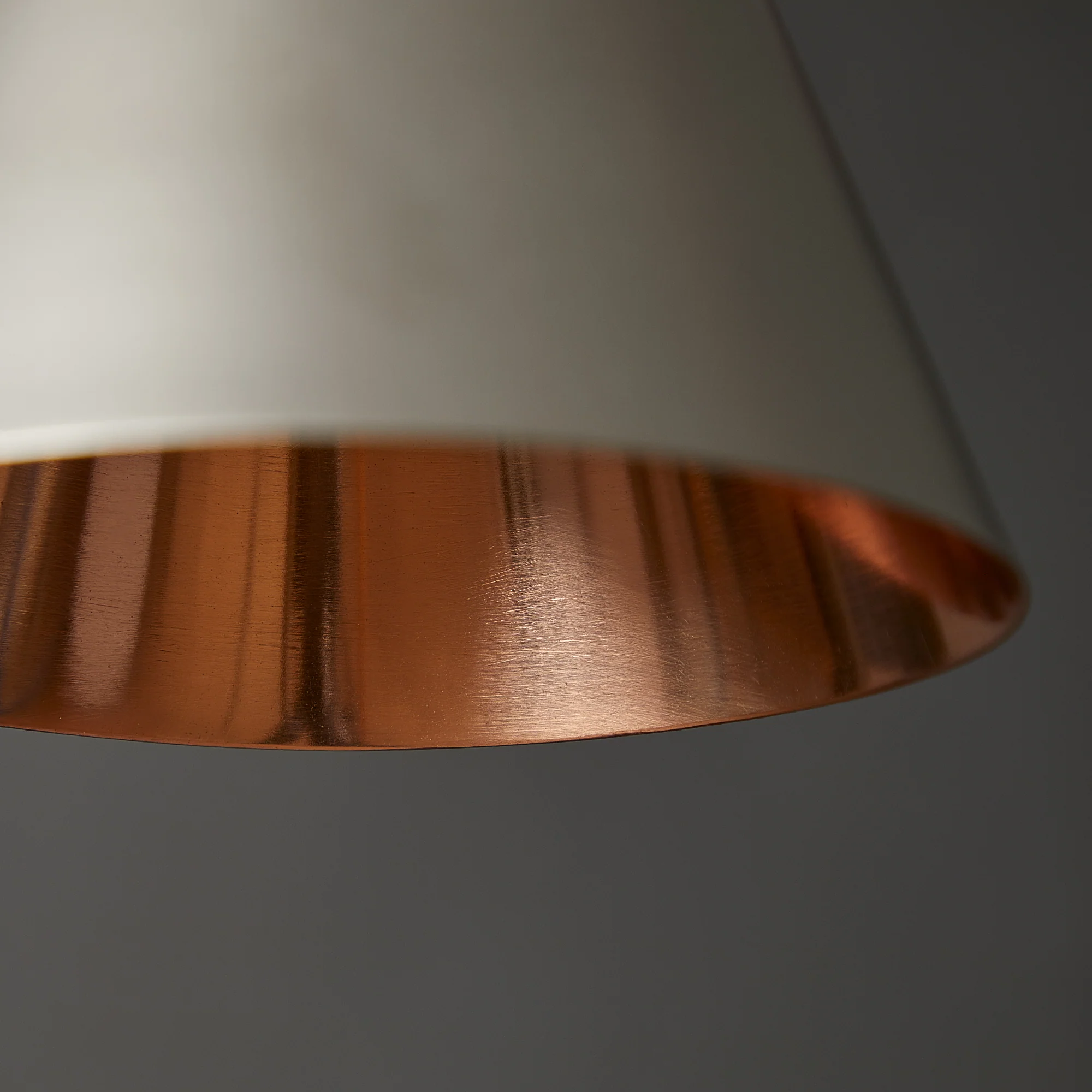 Stanlette pendant shade in gunmetal with copper interior - Image 4