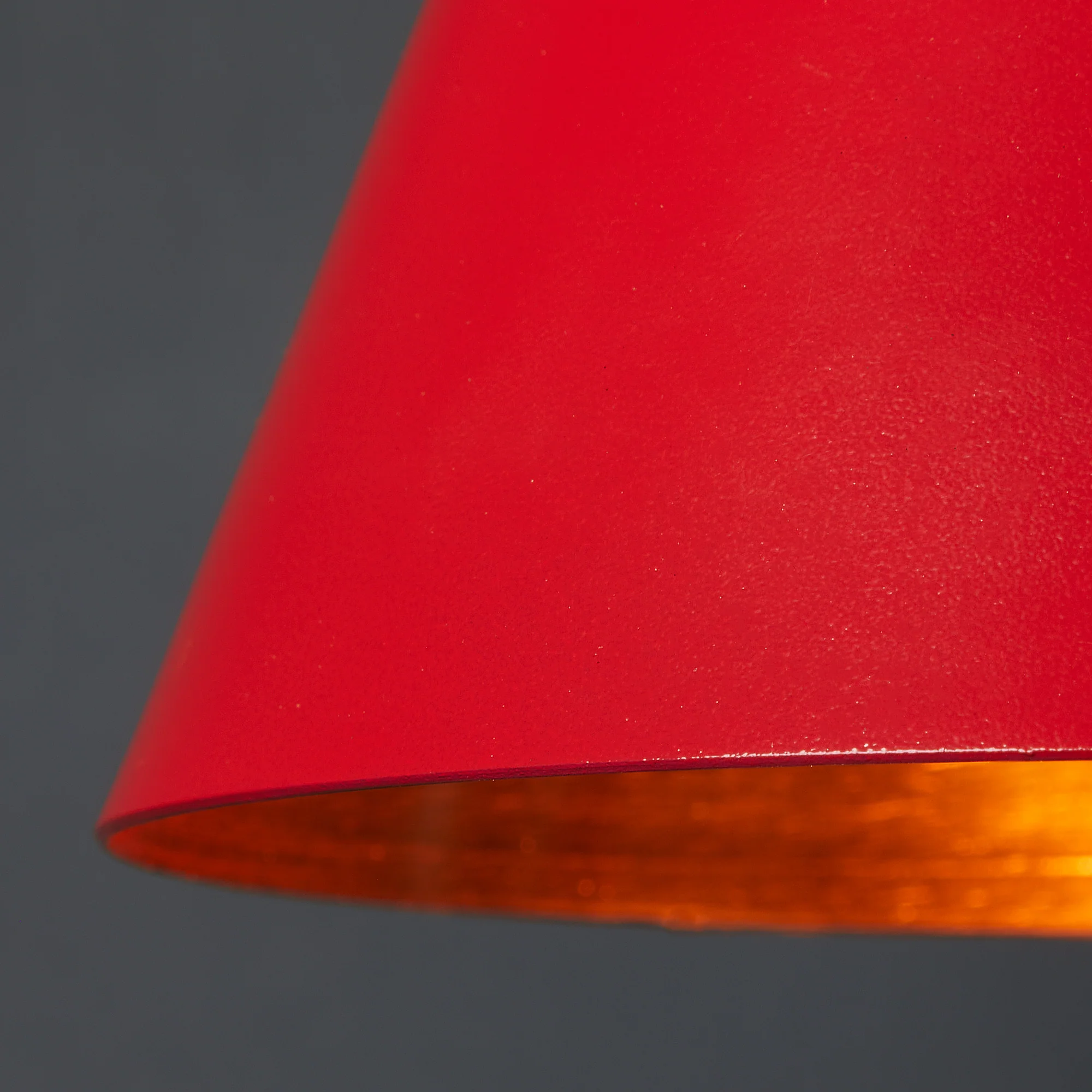 Stanlette pendant shade in red with copper interior - Image 3