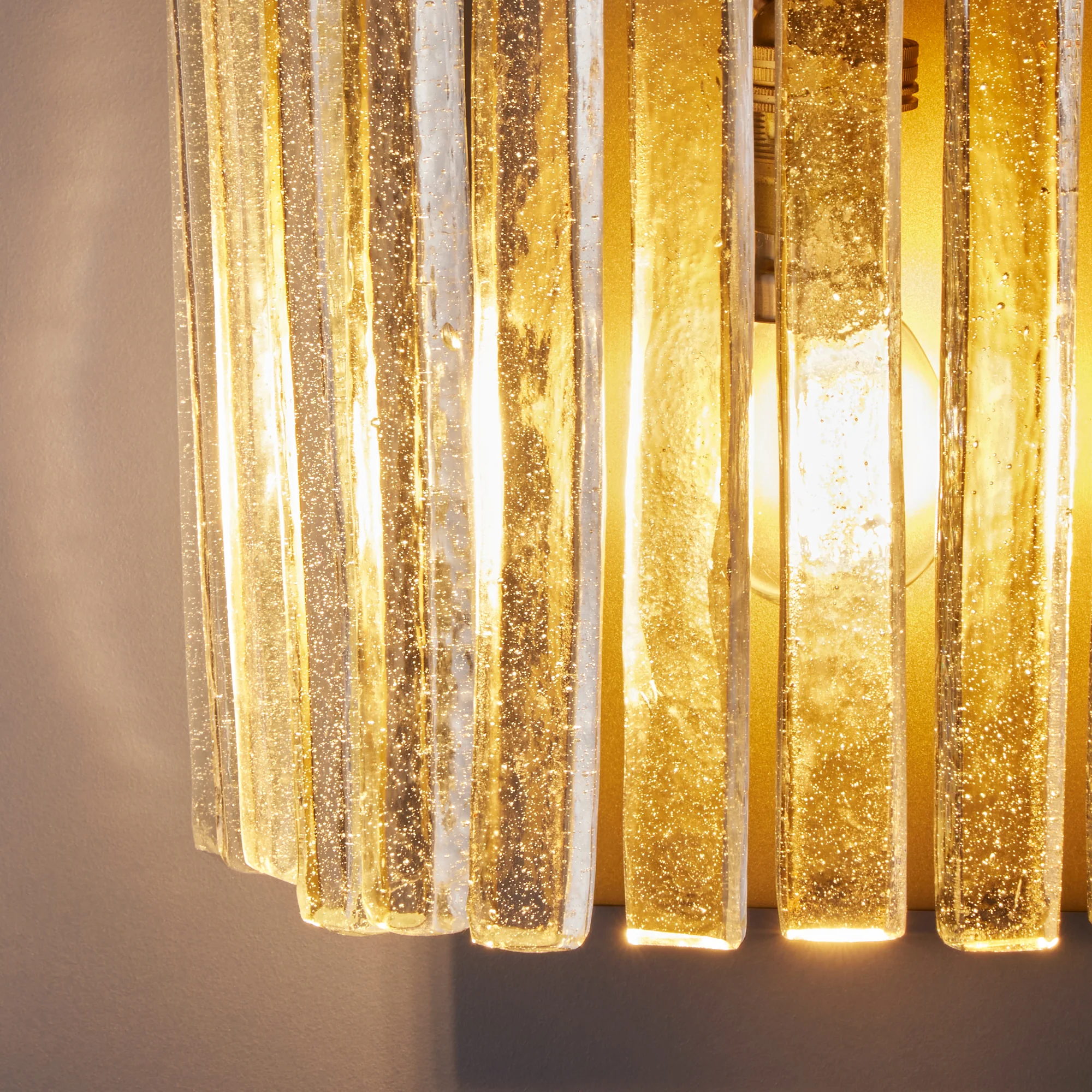 Starsky wall sconce with clear recycled blown glass strips - Image 4
