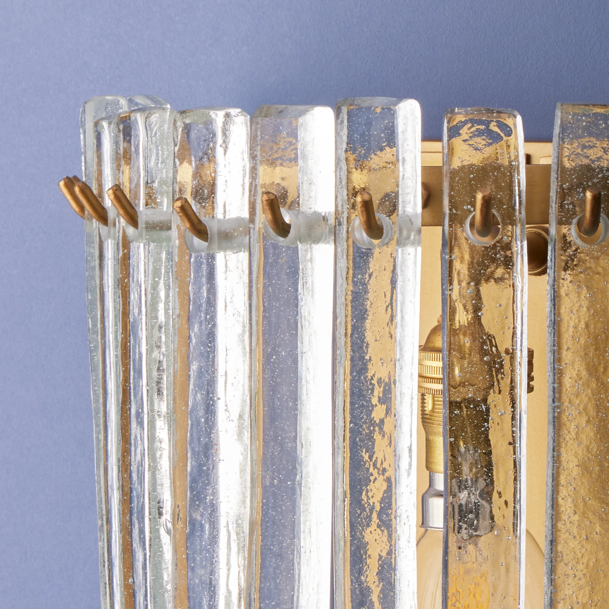 Starsky wall sconce with clear recycled blown glass strips - Image 5