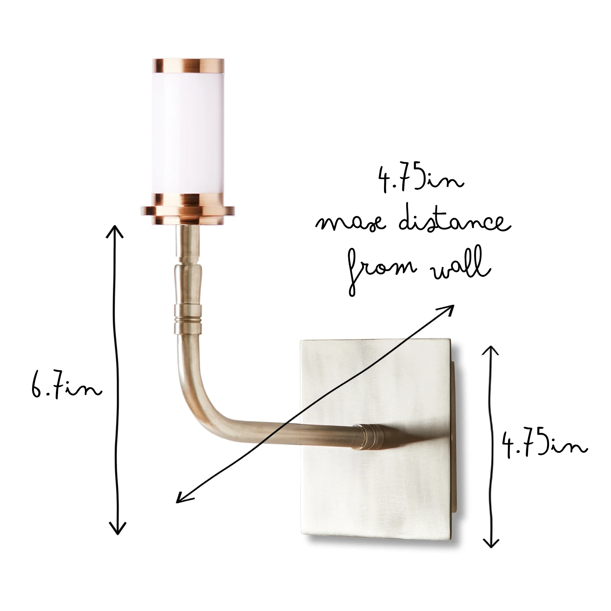 Stevie cordless wall fitting in antique silver - Image 6