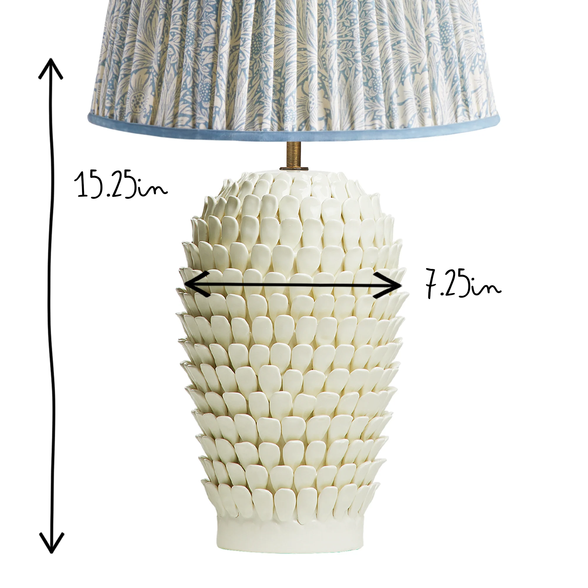 Stucco table lamp in stone ceramic - Image 5