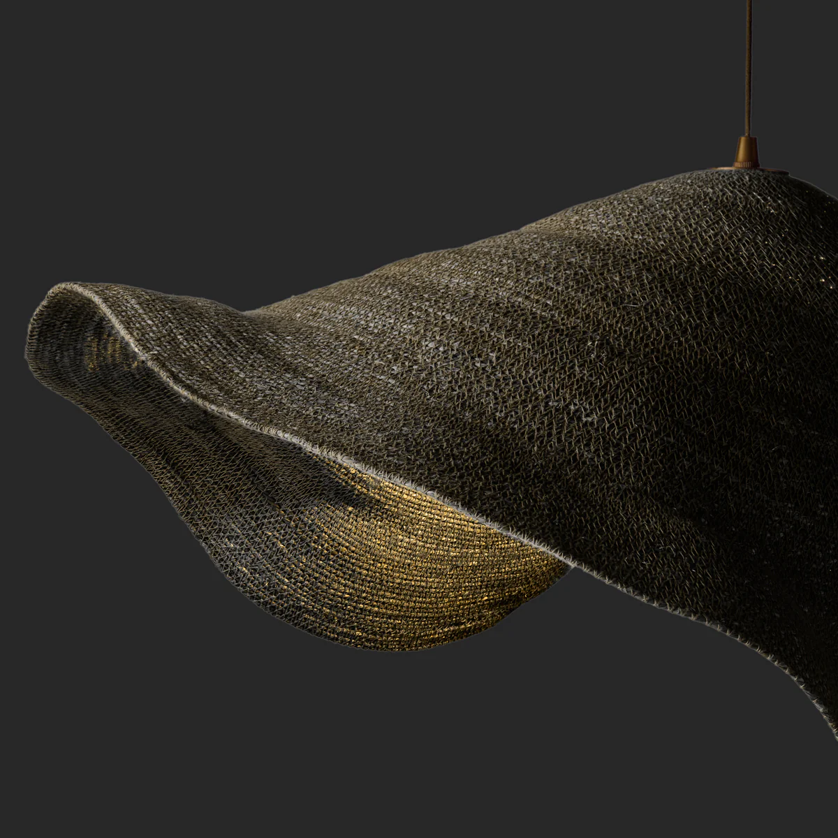 Tallulah jute basket rechargeable pendant in moss by Novogratz - Image 4