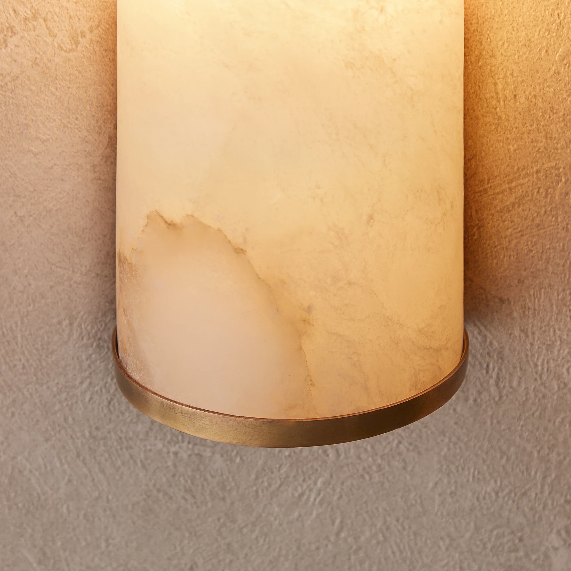 Thales wall sconce in alabaster and antiqued brass - Image 8