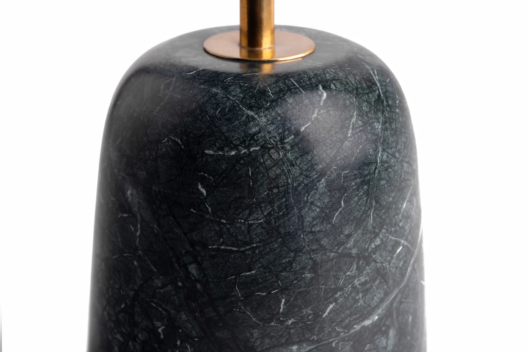Thimble cordless table lamp in green marble - Image 4