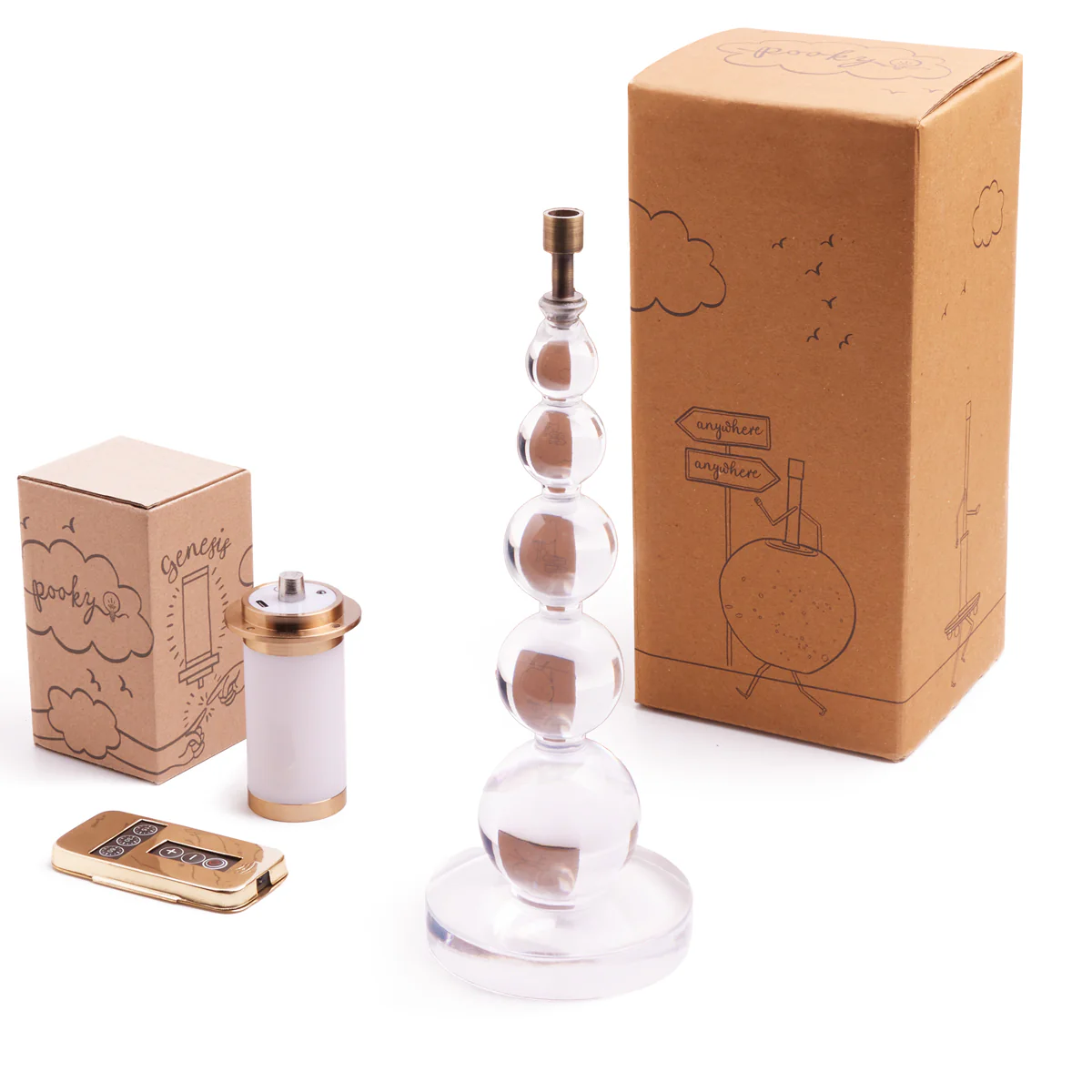 Tiny Aurora cordless table lamp in clear - Image 11