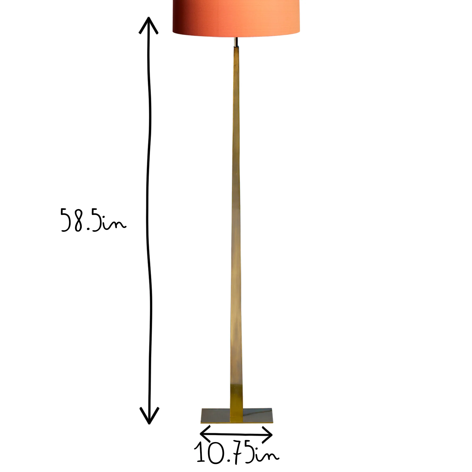 Trafalgar floor lamp in antiqued brass - Image 6