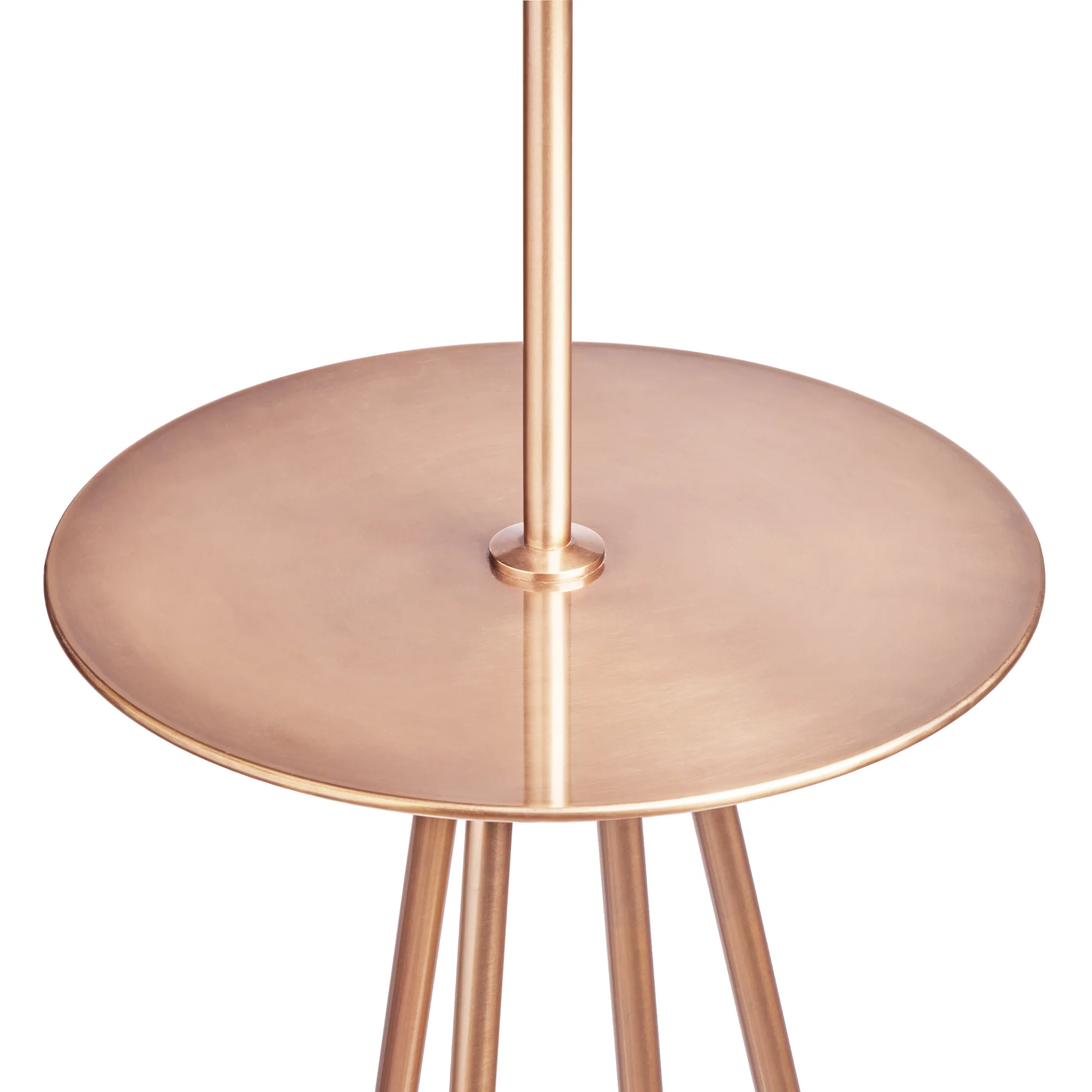 Tricology floor lamp with tray in antiqued brass - Image 5