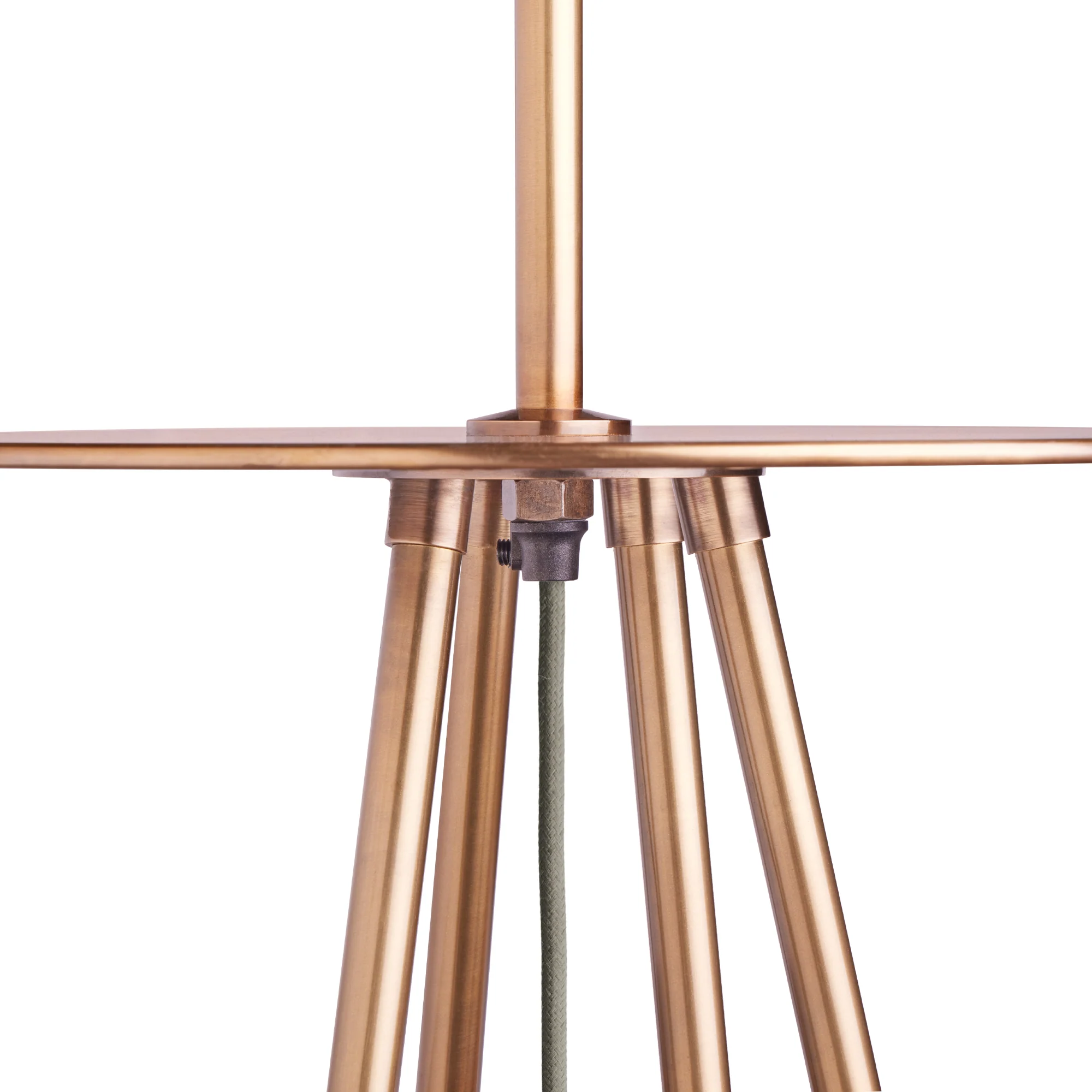 Tricology floor lamp with tray in antiqued brass - Image 6