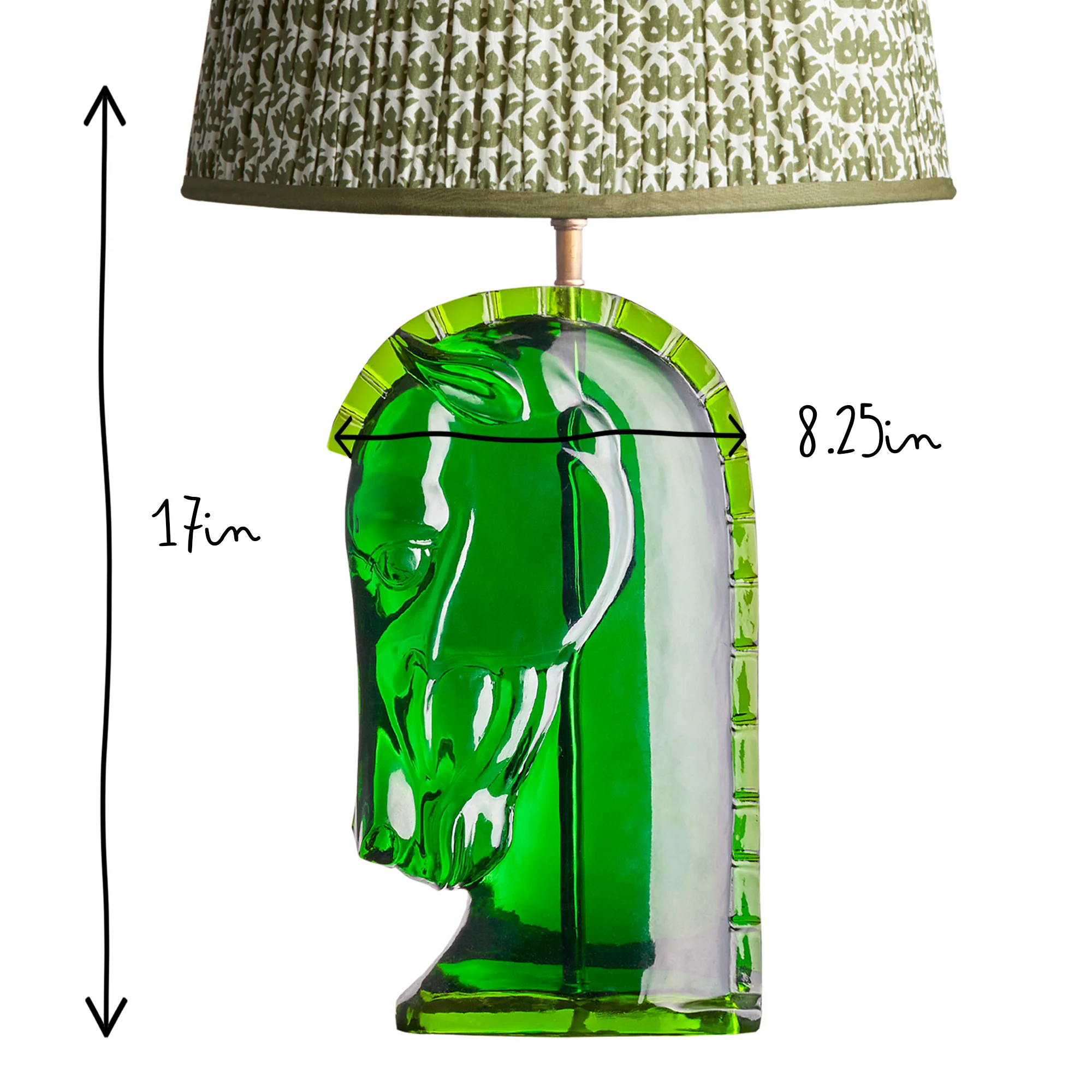 Whinny Table Lamp in green resin - Image 8