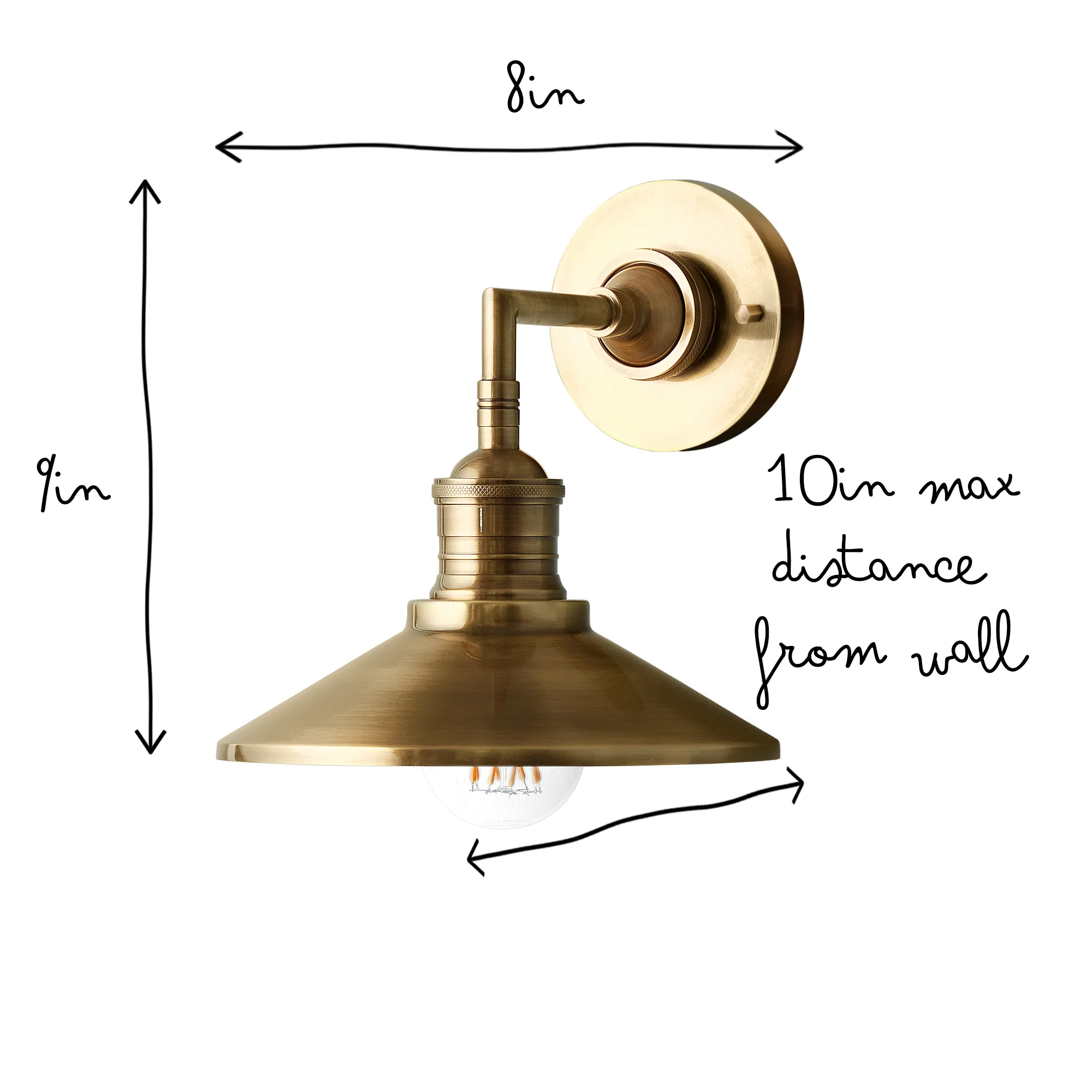 Whizzer wall sconce in antiqued brass - Image 10