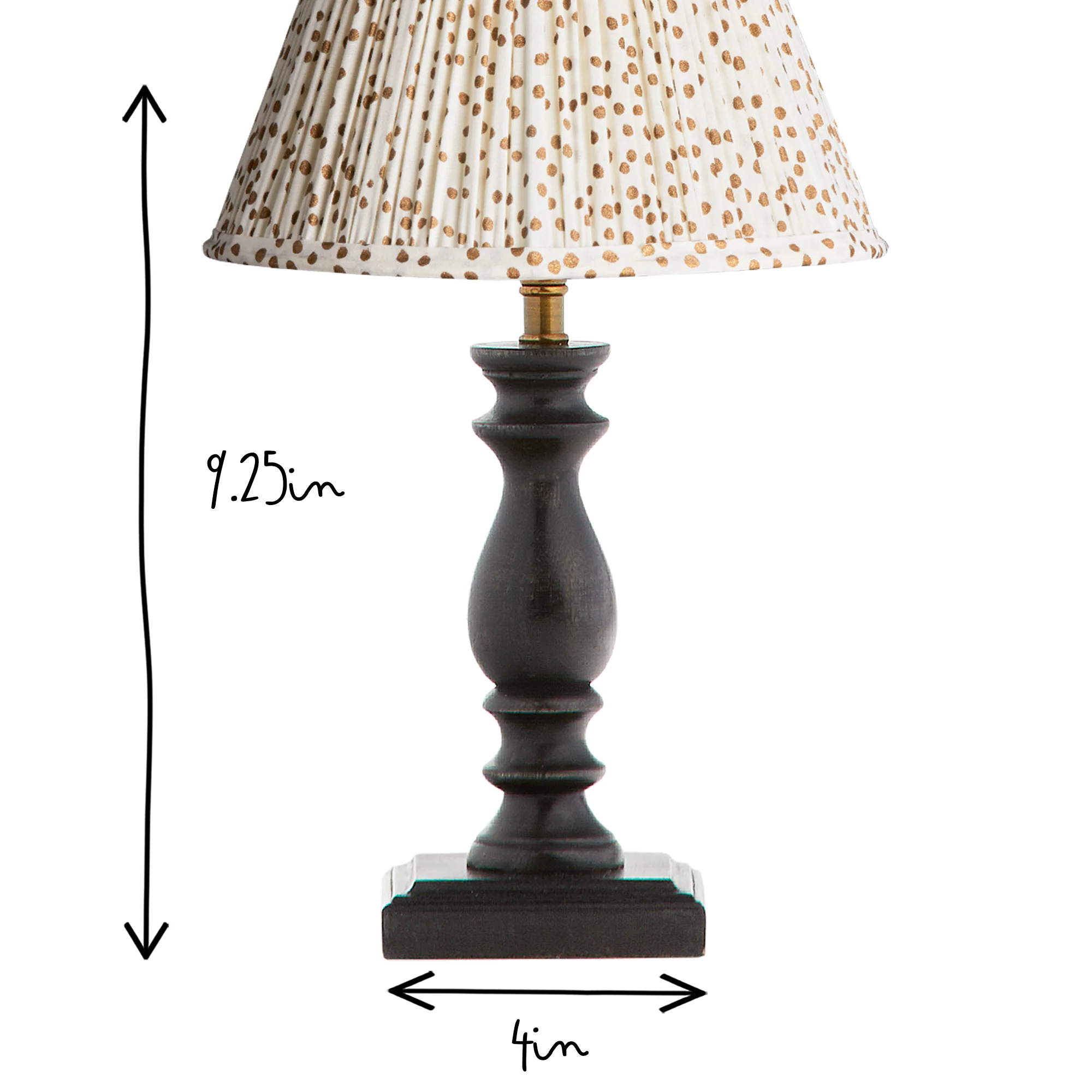 Wilma table lamp in ebony - Image 5