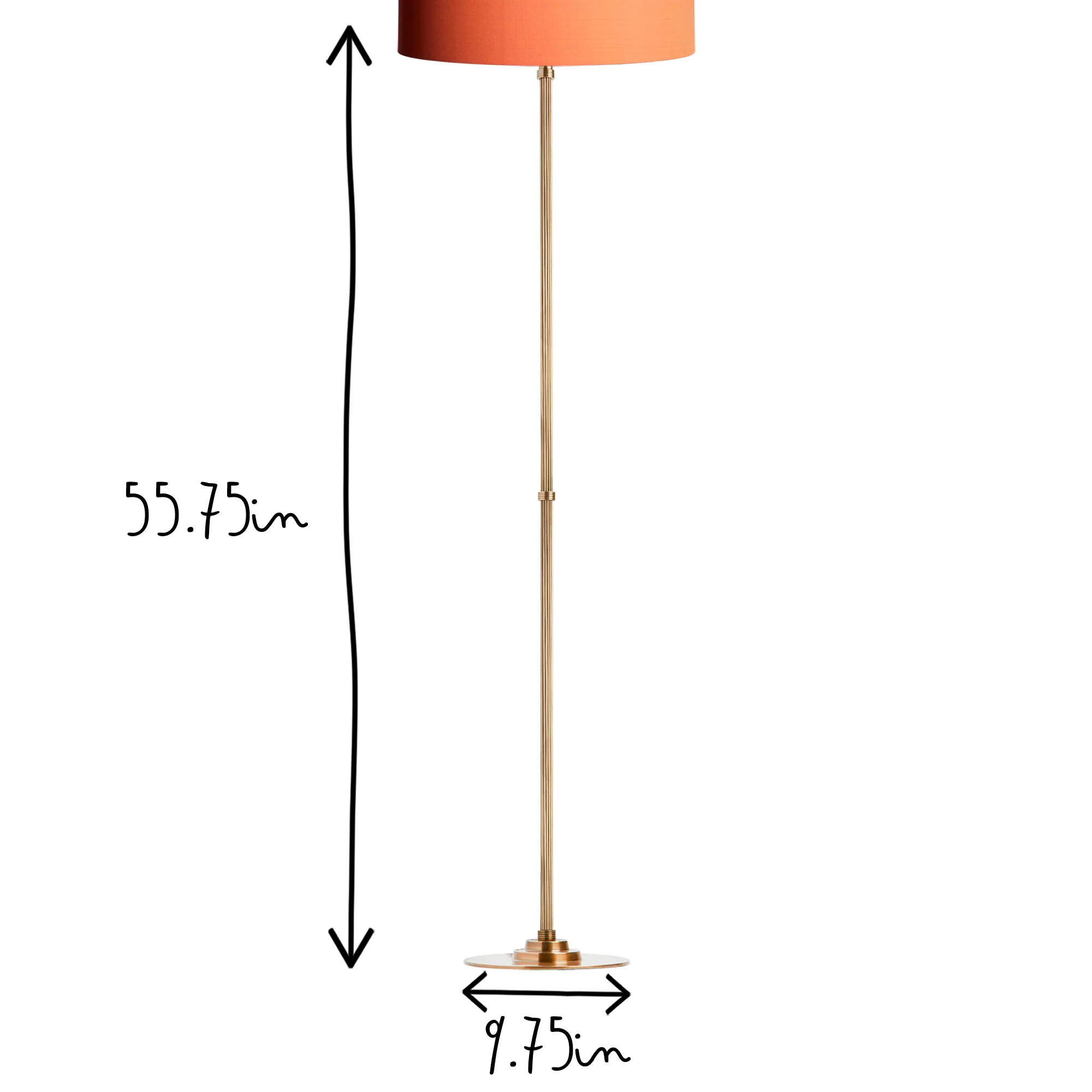 Wrappling floor lamp in antiqued brass - Image 4