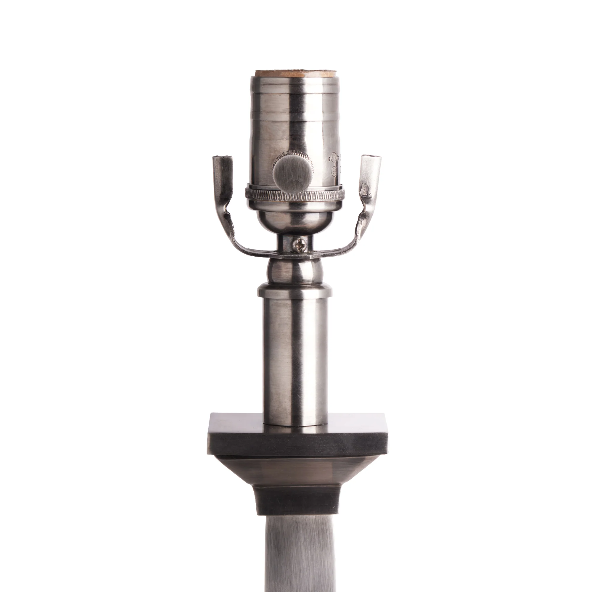 Ziggurat table lamp in antiqued silver - Image 4
