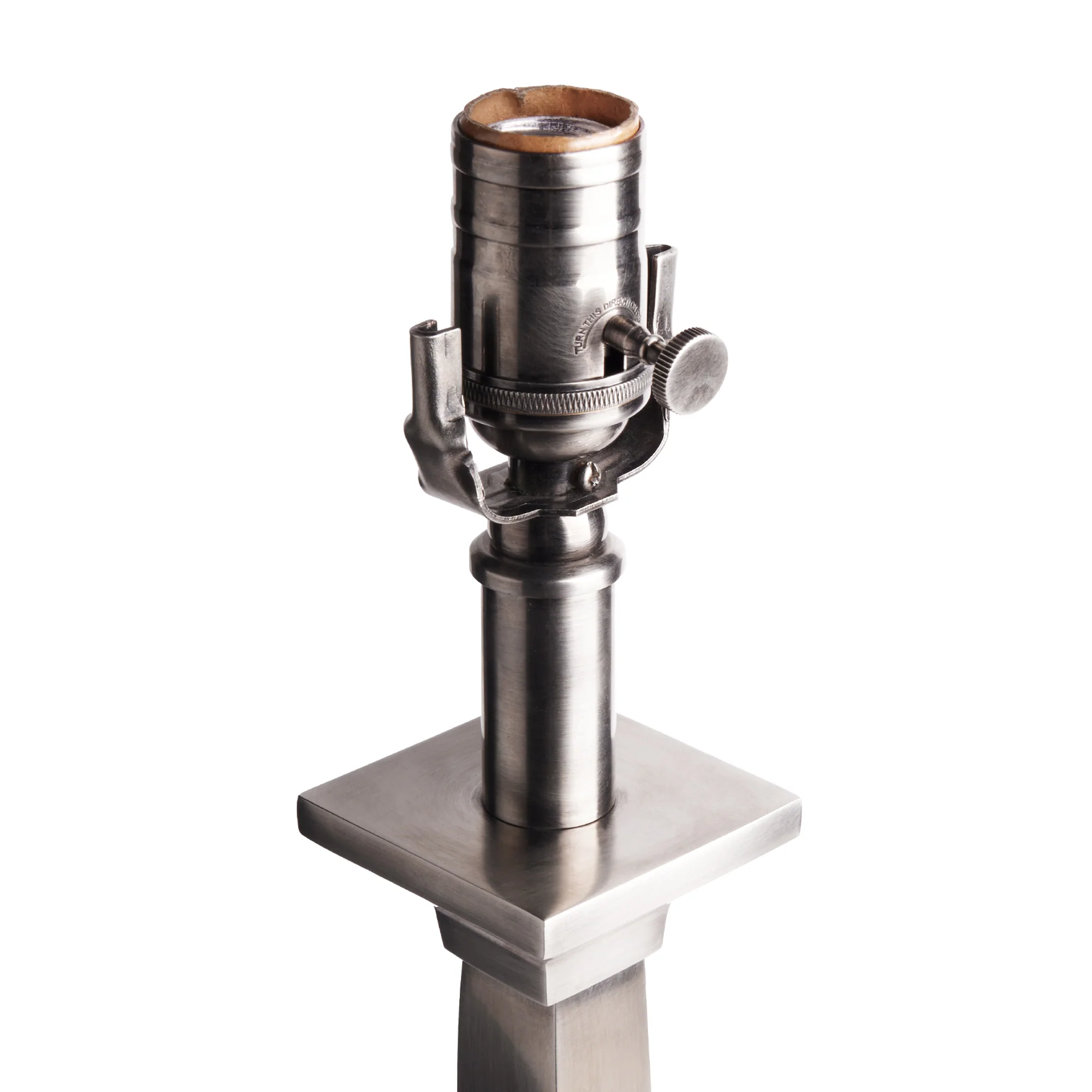 Ziggurat table lamp in antiqued silver - Image 6