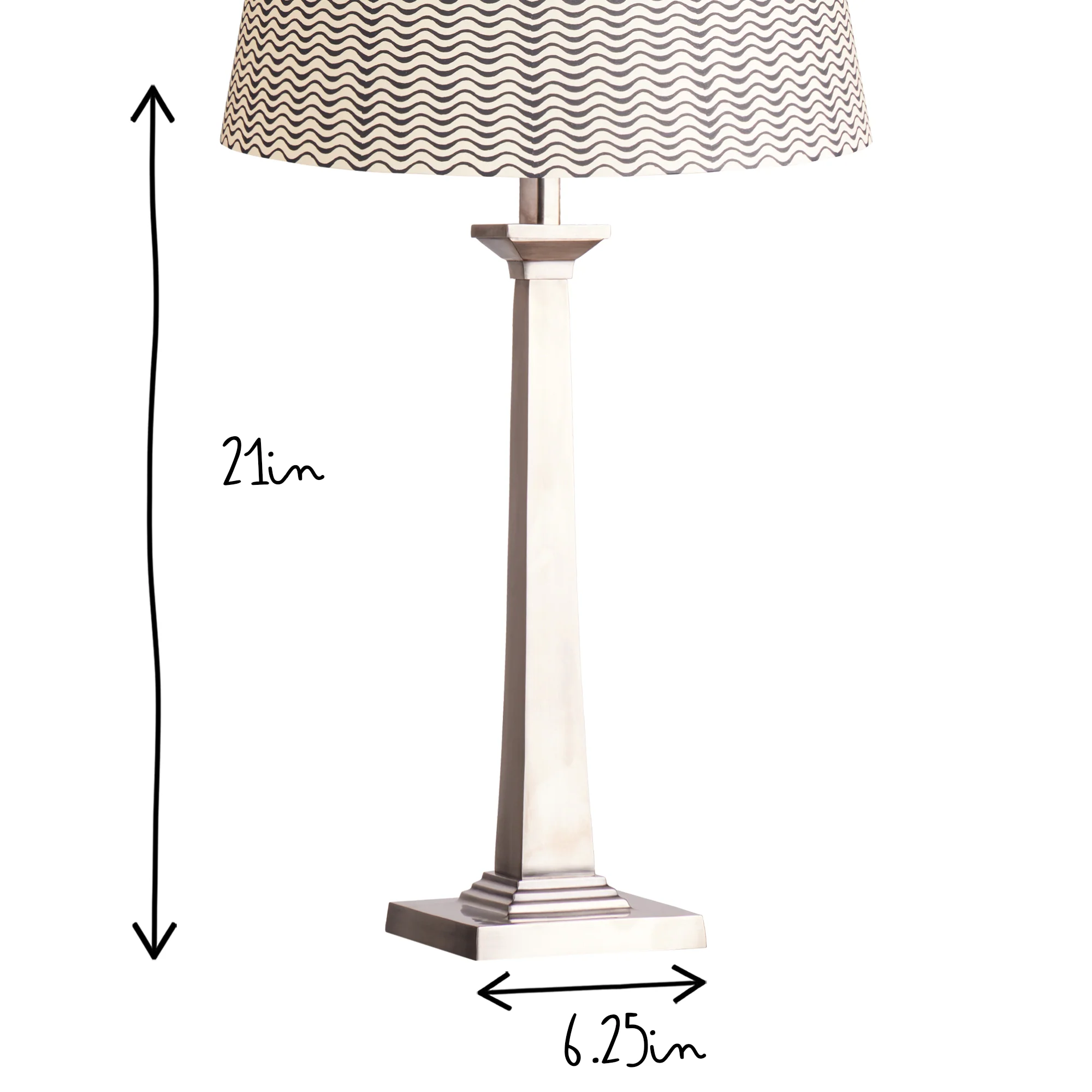 Ziggurat table lamp in antiqued silver - Image 8